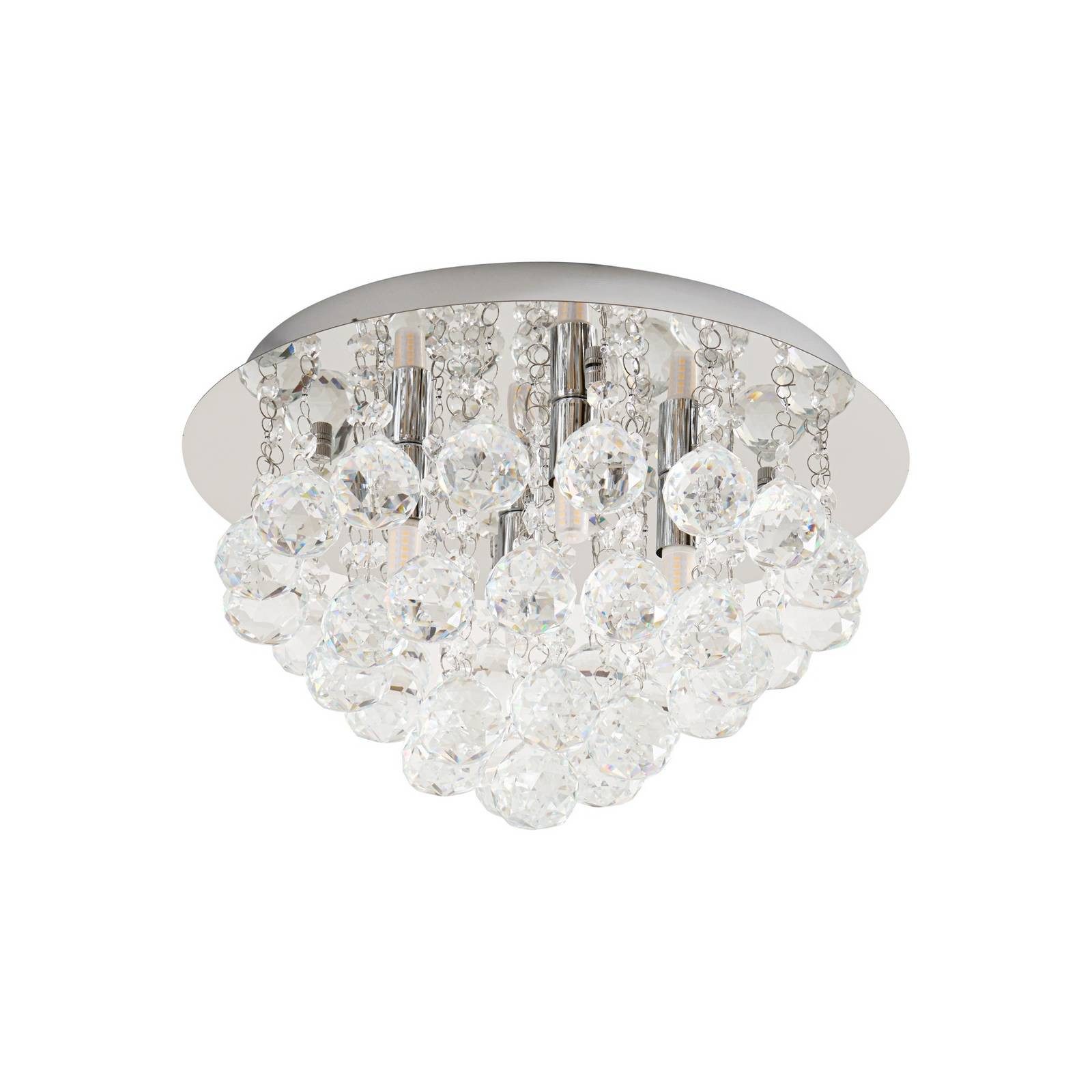 Lindby Deckenleuchten Antonino, Chrom IP20, 4 x 40 W LED günstig online kaufen