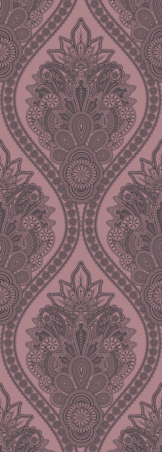 queence Vinyltapete Charlotte, glatt, Antikoptik, Barock, Kunst, bedruckt, 90x250cm, selbstklebend, kinderleichte Anbringung, Sticker