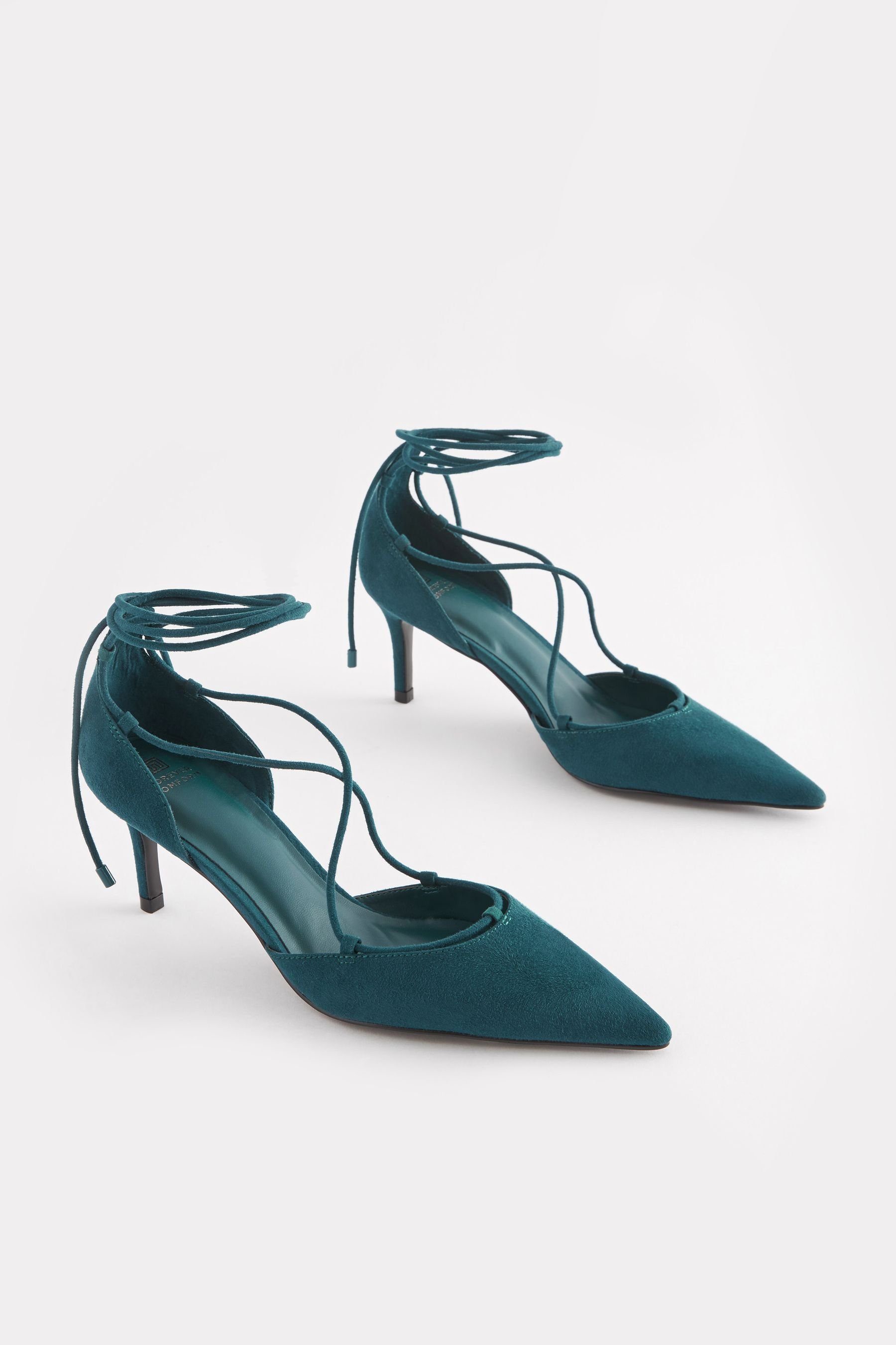 Hohe Teal Pumps Comfort® Wickeldesign Schuhe Next Forever im Blue (1-tlg)
