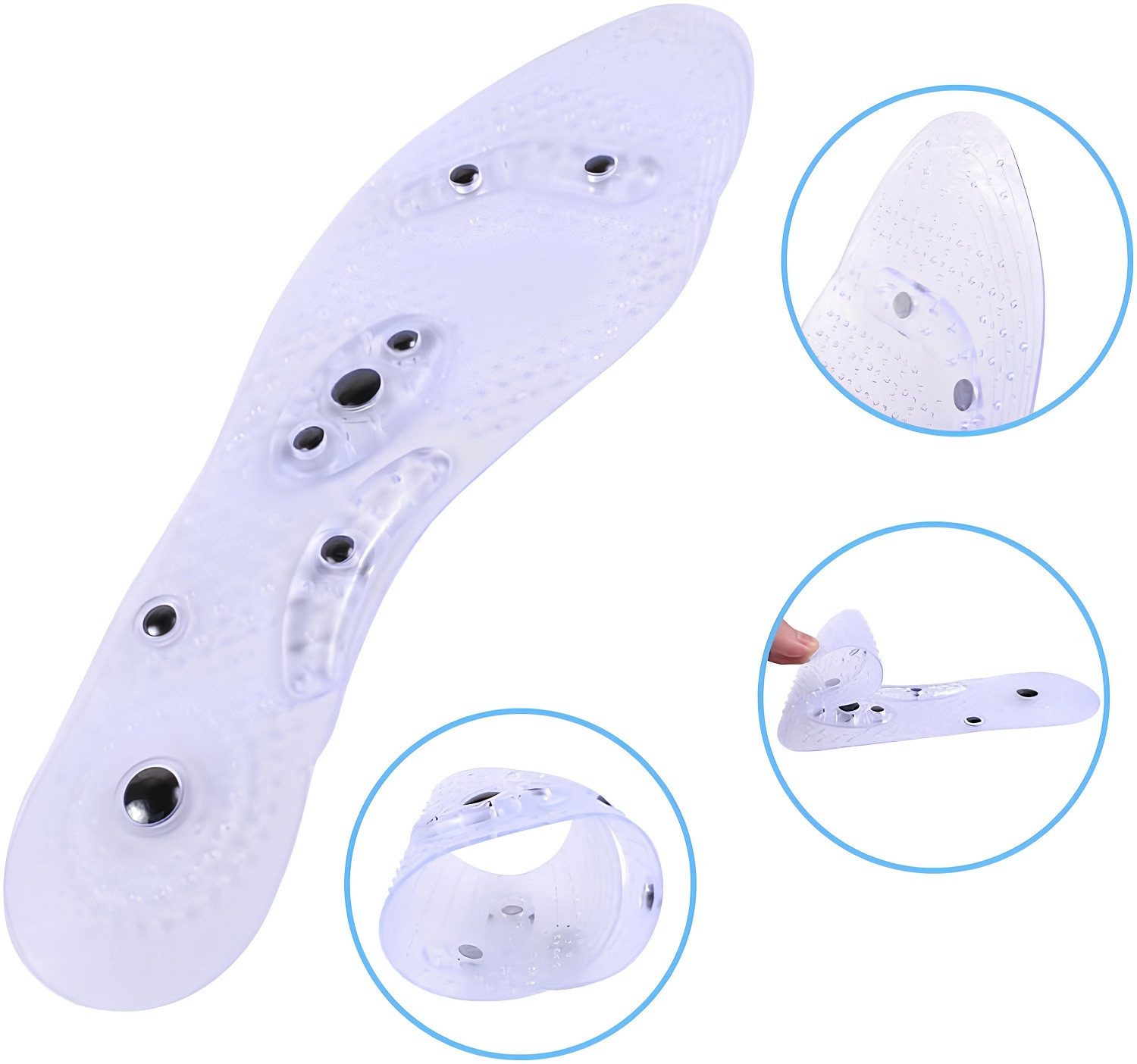 COOL-i ® Einlegesohlen Magnetische Akupressur-Einlegesohlen, Fußreflexzonen-Massage für Alltag und Freizeit – Bild 5 von 5