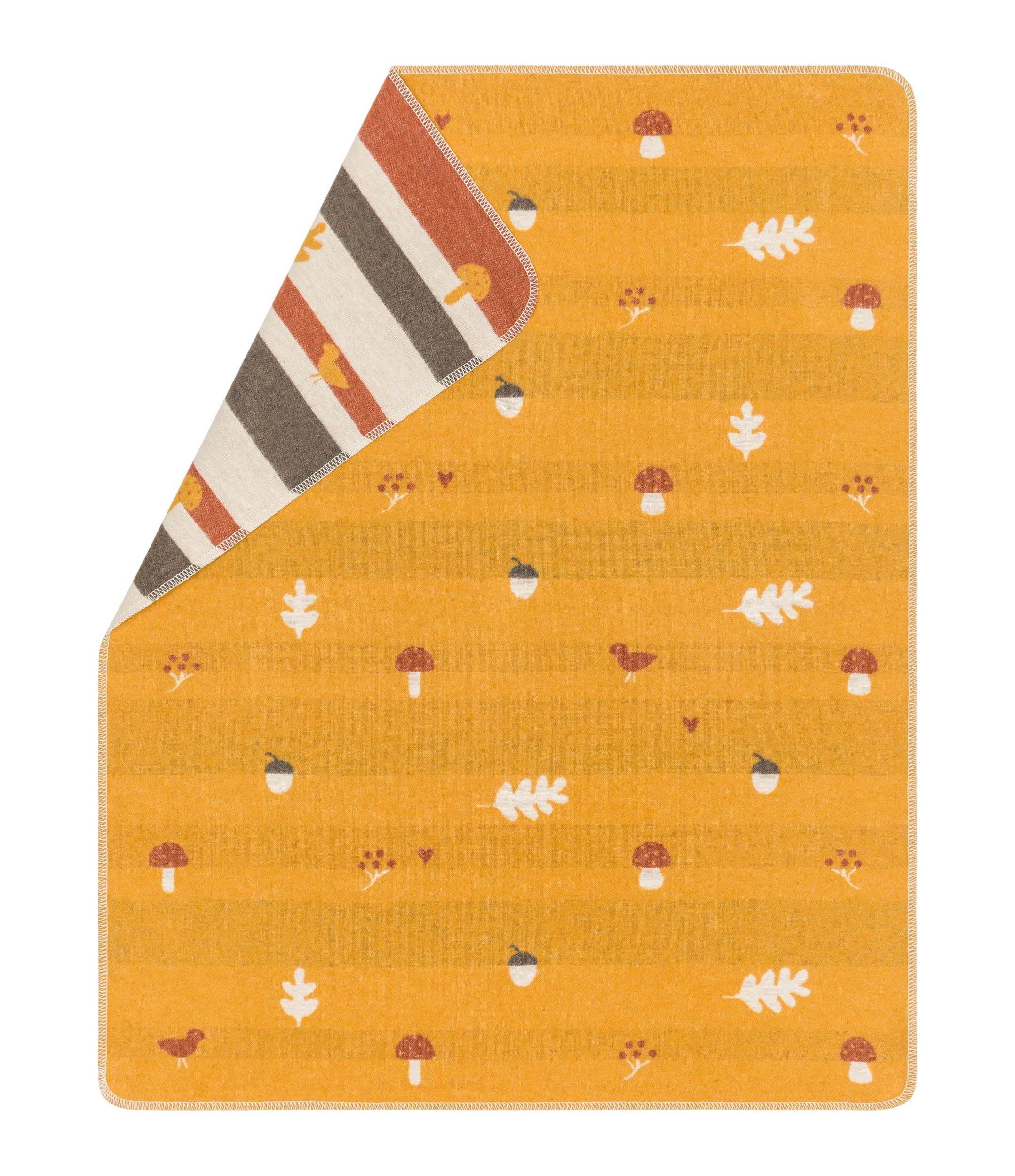 Babydecke Forest Friends 90x70cm 85% Baumwolle, 8% Viskose, 7% Polyacryl, DAVID FUSSENEGGER, für Babybett, Kinderwagen oder für unterwegs