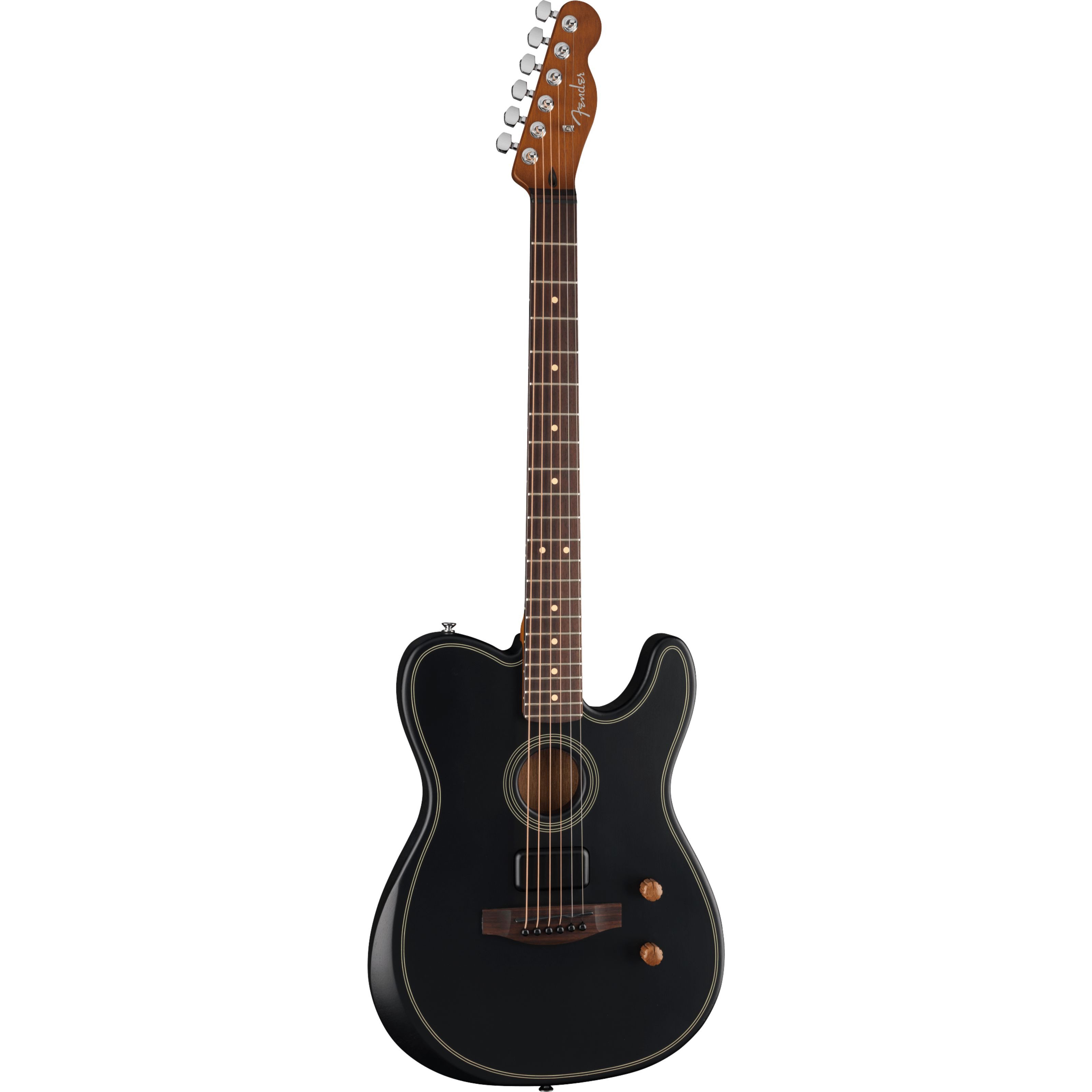 Fender Westerngitarre, Westerngitarren, Andere Bauformen, Acoustasonic Standard Telecaster Black - Westerngitarre