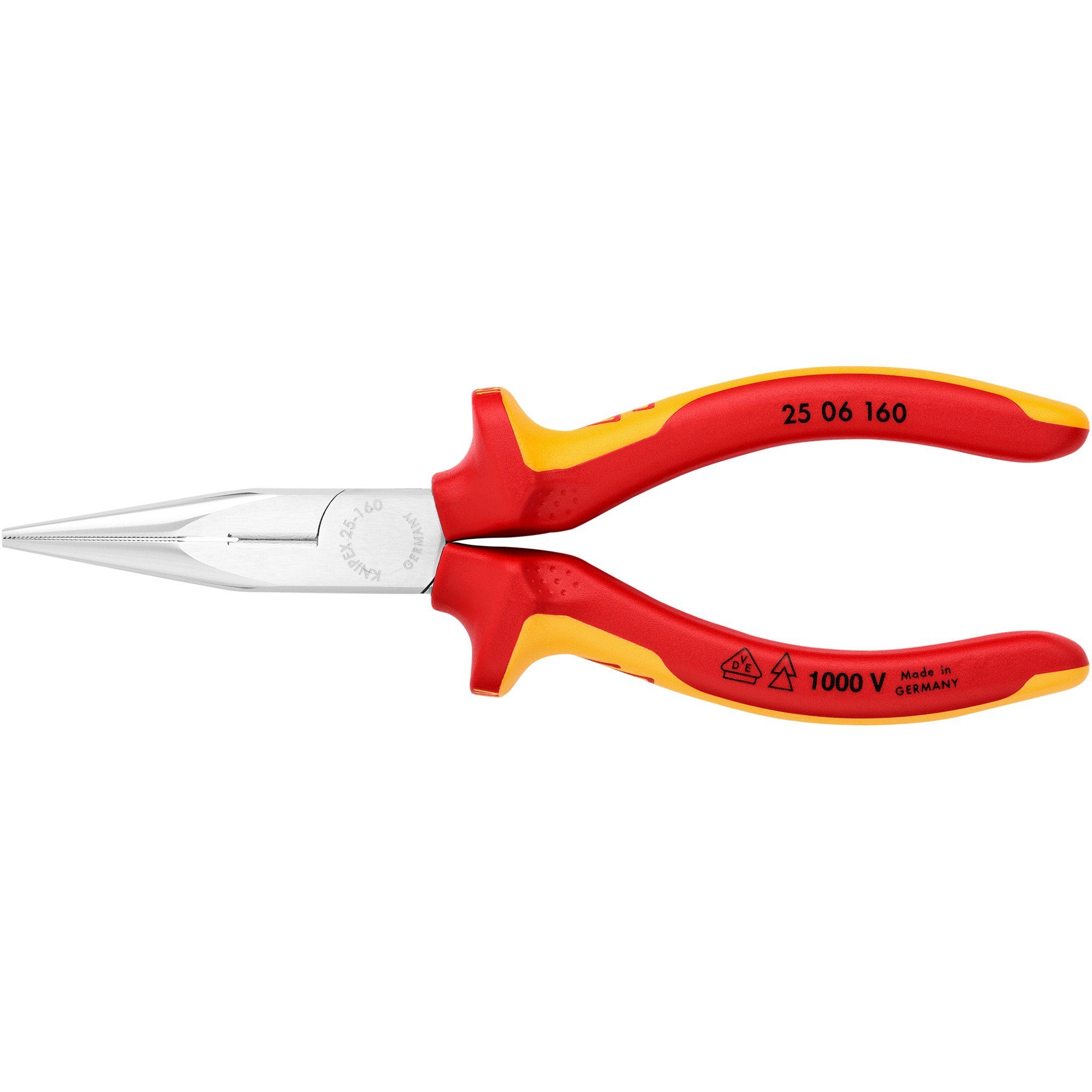 Knipex Flachzange KNIPEX Flachrundzange 25 06 160, Greifzange