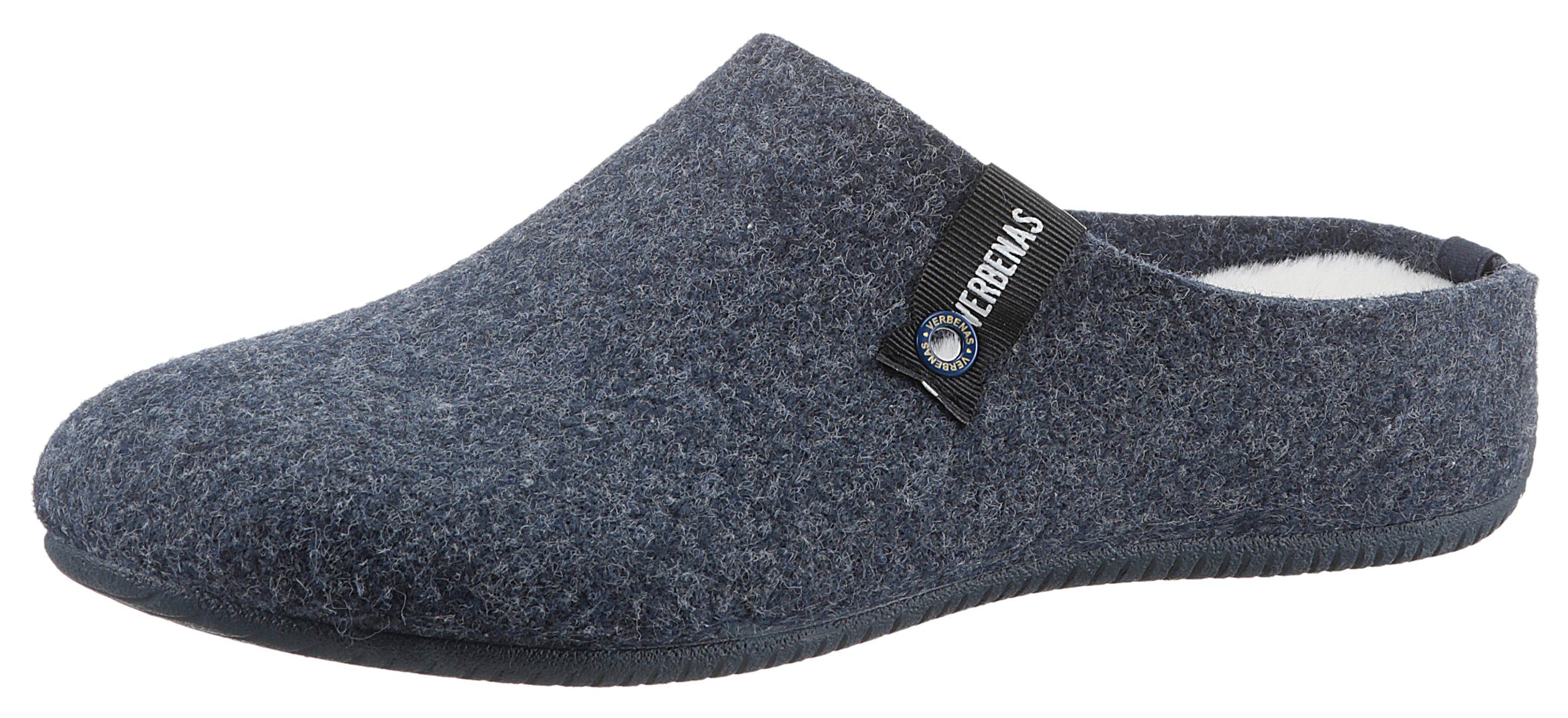 VERBENAS York Fieltro Pantoffel mit Warmfutter-Innensohle dunkelblau