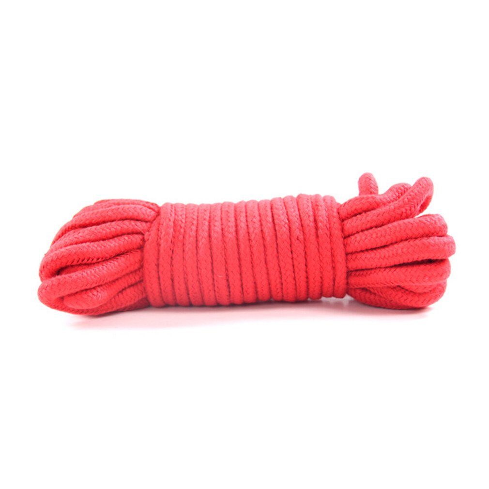 Bondage-Seil Fessel Seil 10 Meter Baumwolle, 1-tlg. Rot Packung, PVC