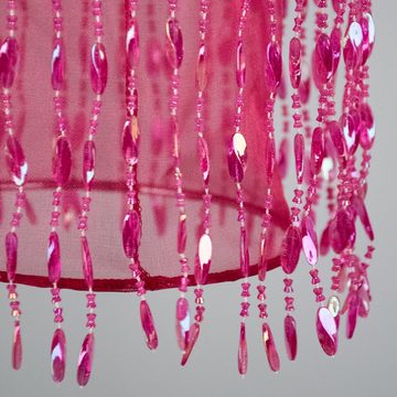 etc-shop Dekolicht, Leuchtmittel inklusive, Warmweiß, Kinder Decken Hänge Lampe pink Mädchen Kristall Pendel Leuchteim