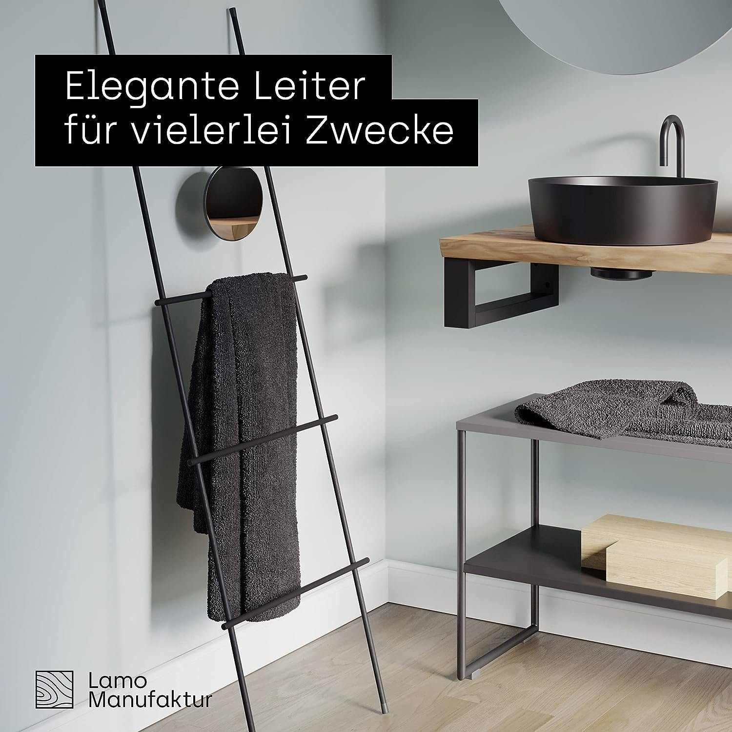 HOLZBRINK Handtuchleiter LLS Handtuchhalter Handtuchständer, pulverbeschich günstig online kaufen