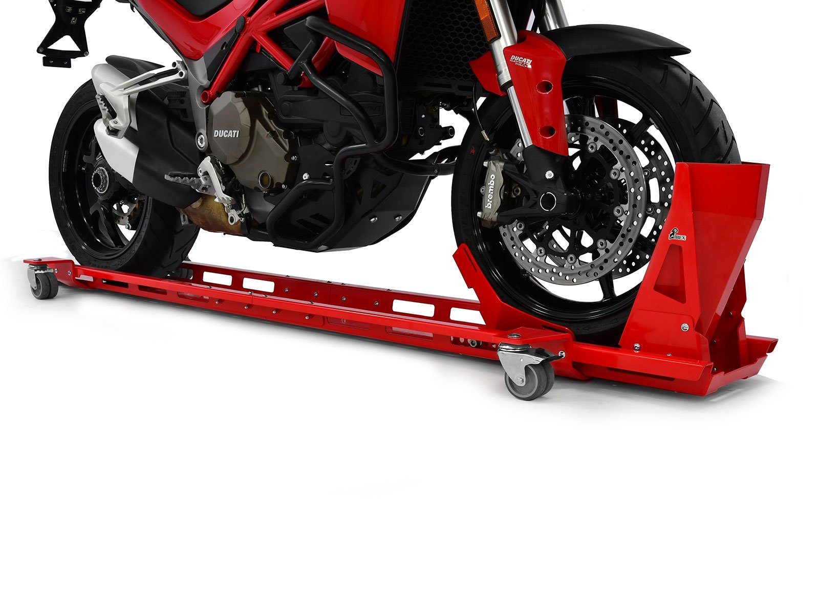 ZIEGER Multitool Rangierschiene inkl. Wippe für Motorrad rot
