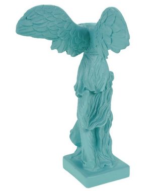 Kremers Schatzkiste Dekofigur Alabaster Nike Siegesgöttin von Samothrake Figur Skulptur 20cm Türkis