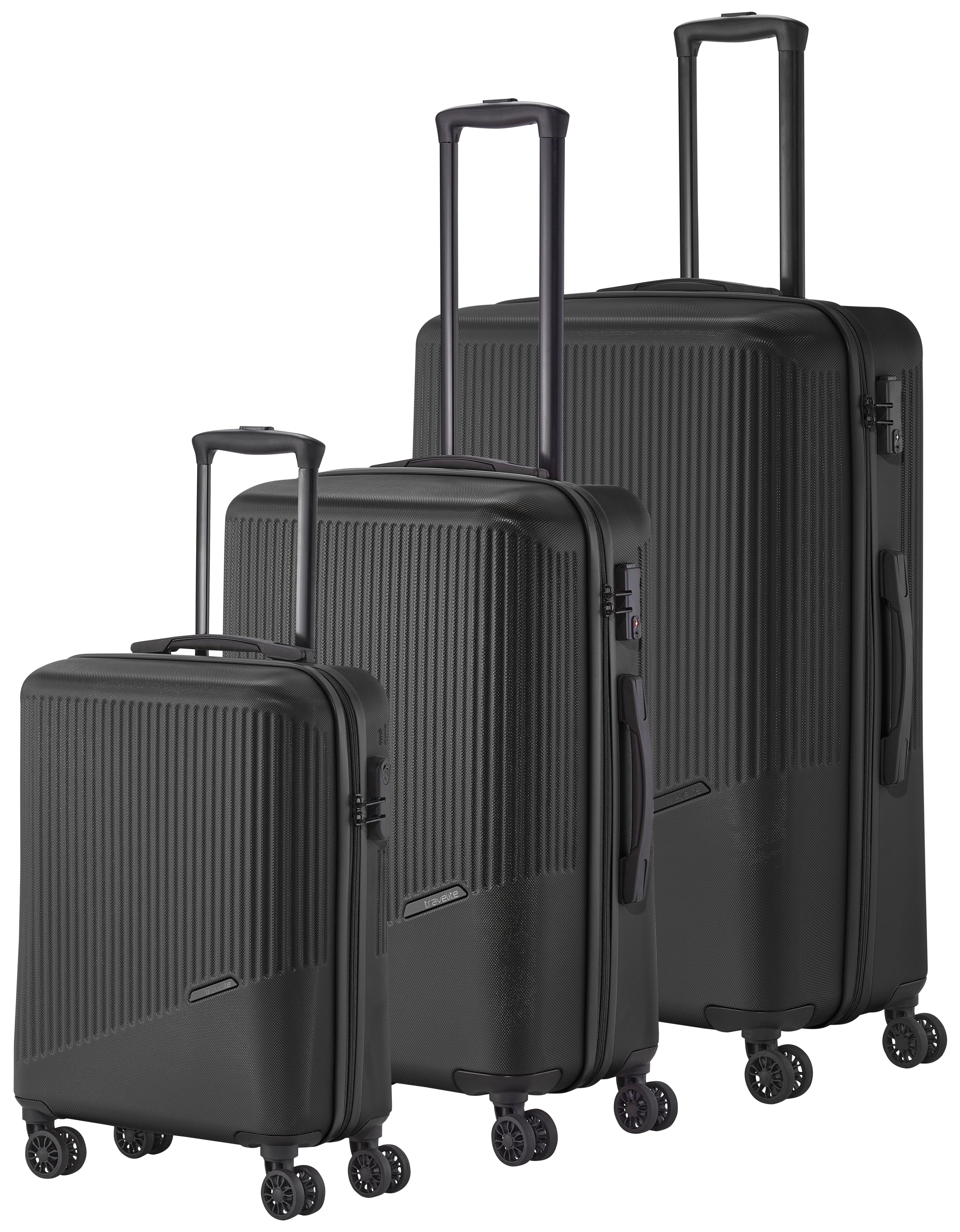 travelite Валізи на колесахet BALI 4w L/M/S, 4 Rollen, (Set, 3 tlg., Hartschalen Trolley Set), Kofferset Reisegepäck Reisekoffer Hartschallenkoffer TSA Schloss