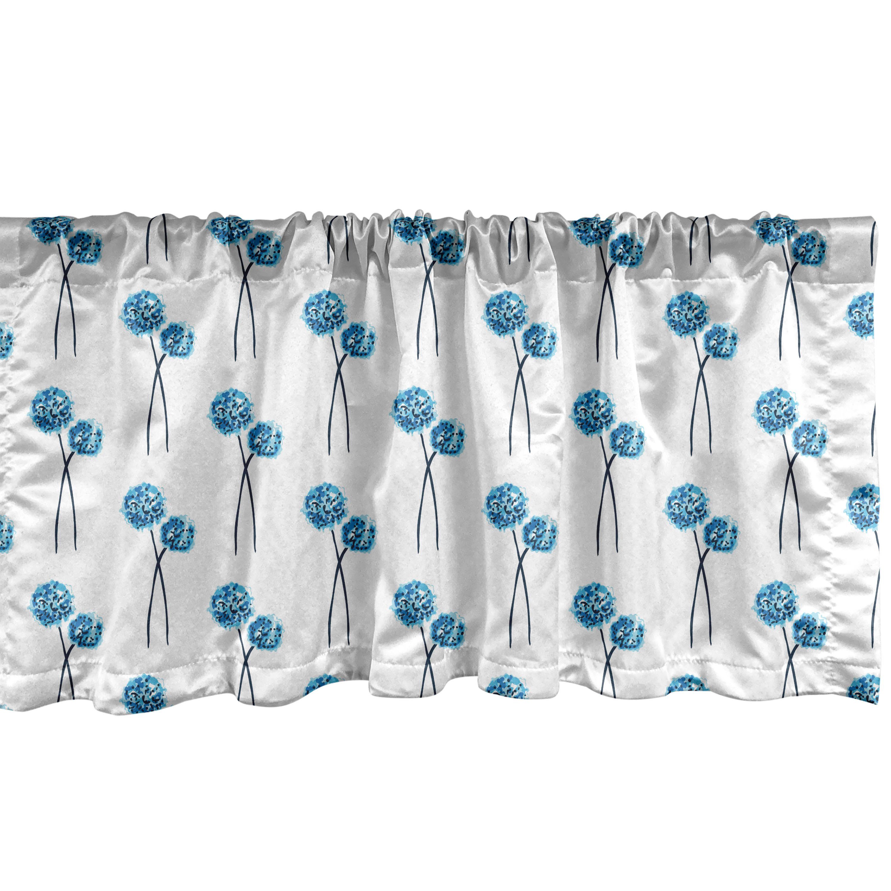 Scheibengardine Vorhang Volant für Küche Schlafzimmer Dekor mit Stangentasche, Abakuhaus, Microfaser, Löwenzahn Blumenkunst in Aquarell