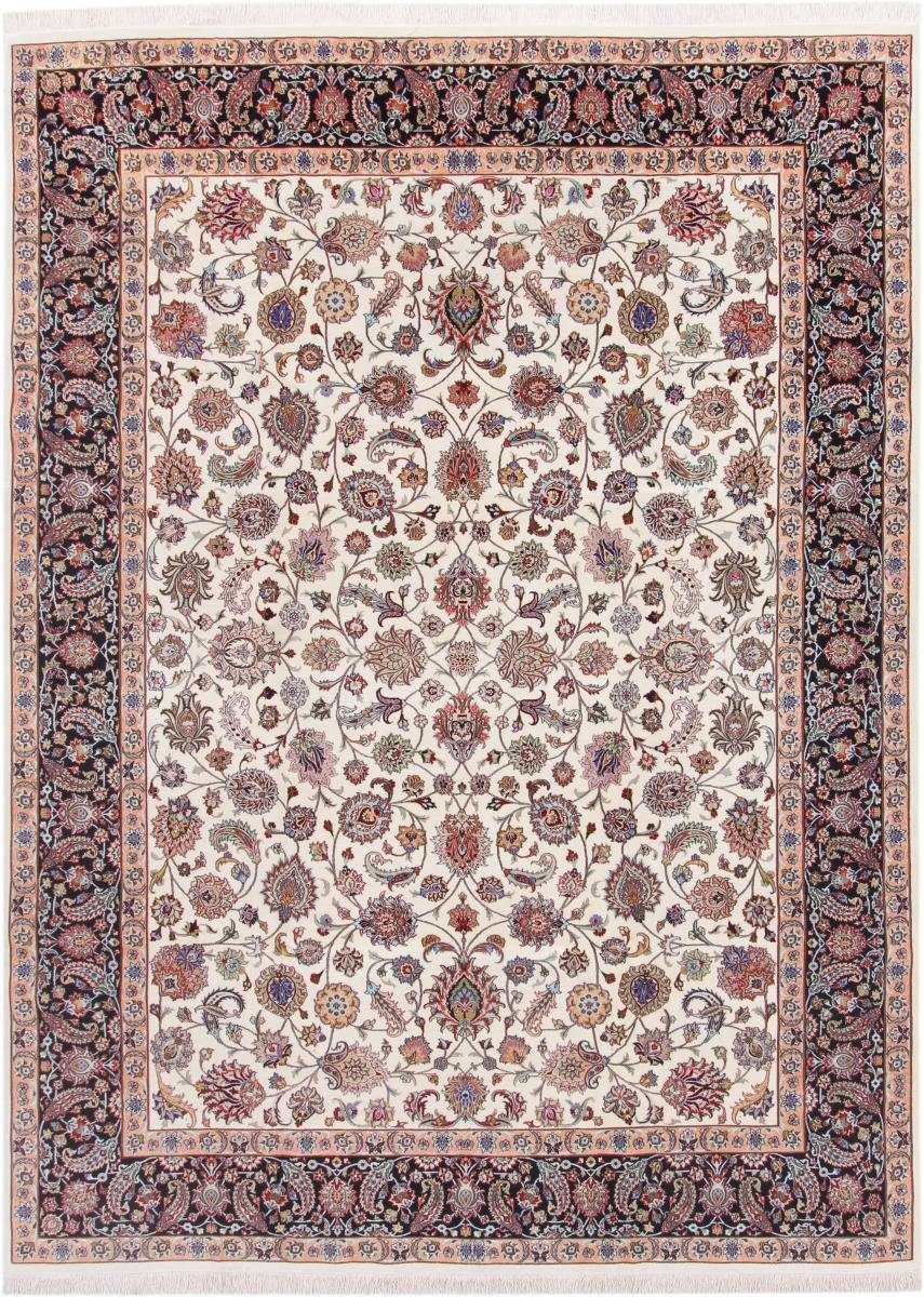 Orientteppich Isfahan Seidenkette 202x275 Handgeknüpfter Orientteppich, Nain Trading, rechteckig, Höhe: 6 mm