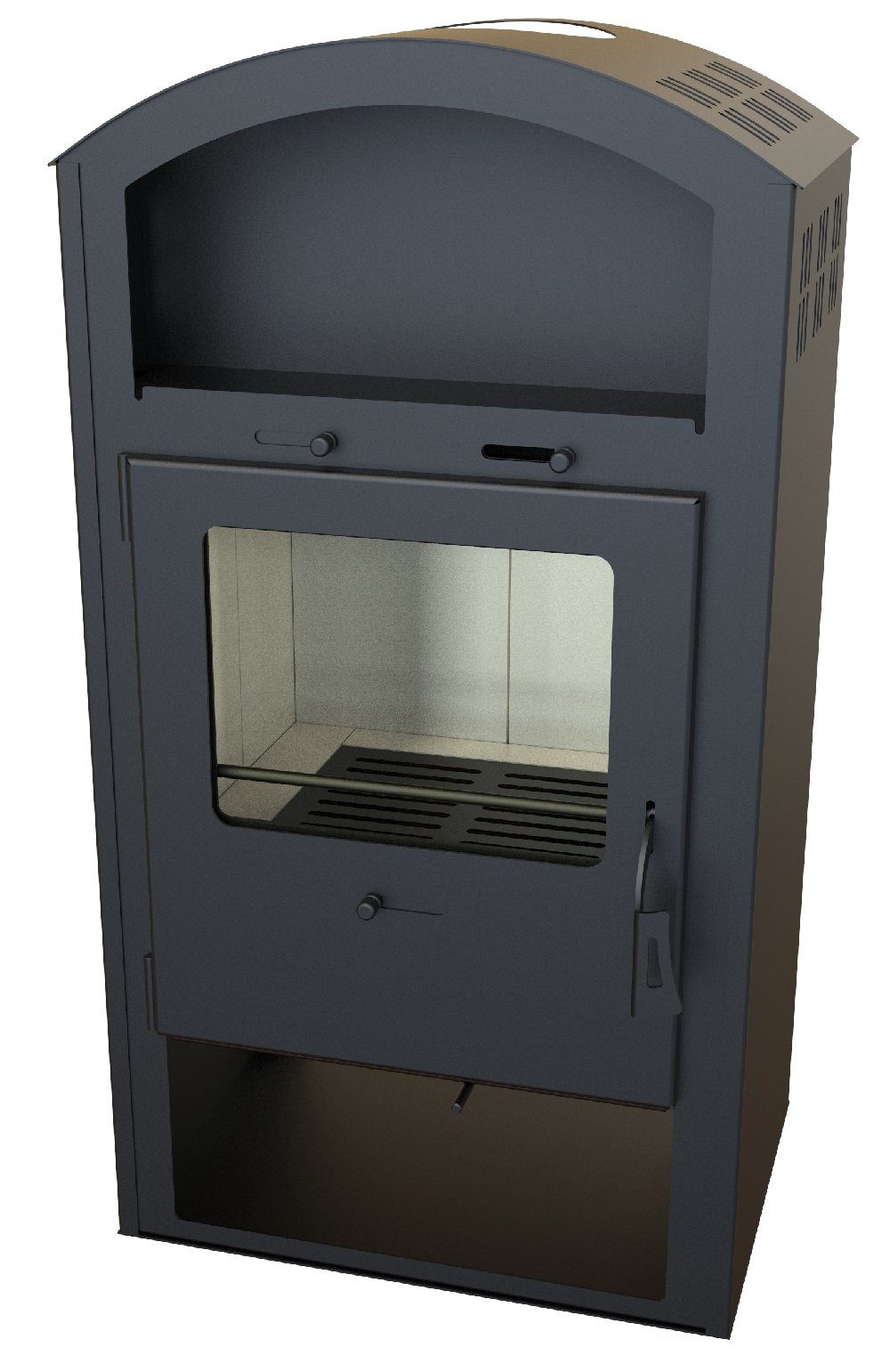 ECOfoxx Kaminofen Ceca Holz+Kohlefeuerung,gussgrau, 6,60 kW günstig online kaufen
