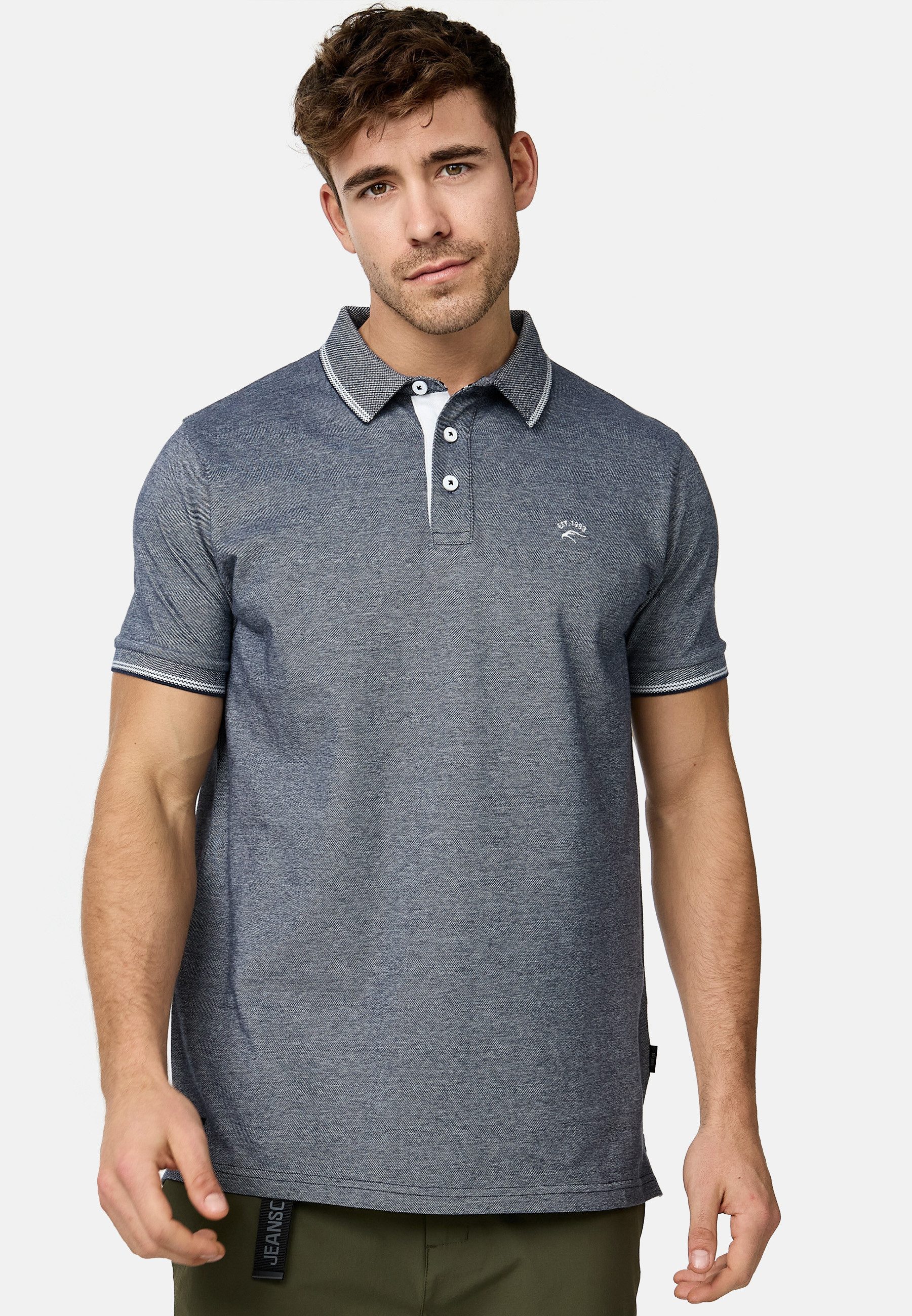 Indicode Poloshirt Herren INSan Jose Polo Shirt Herrenshirt 100% Baumwolle