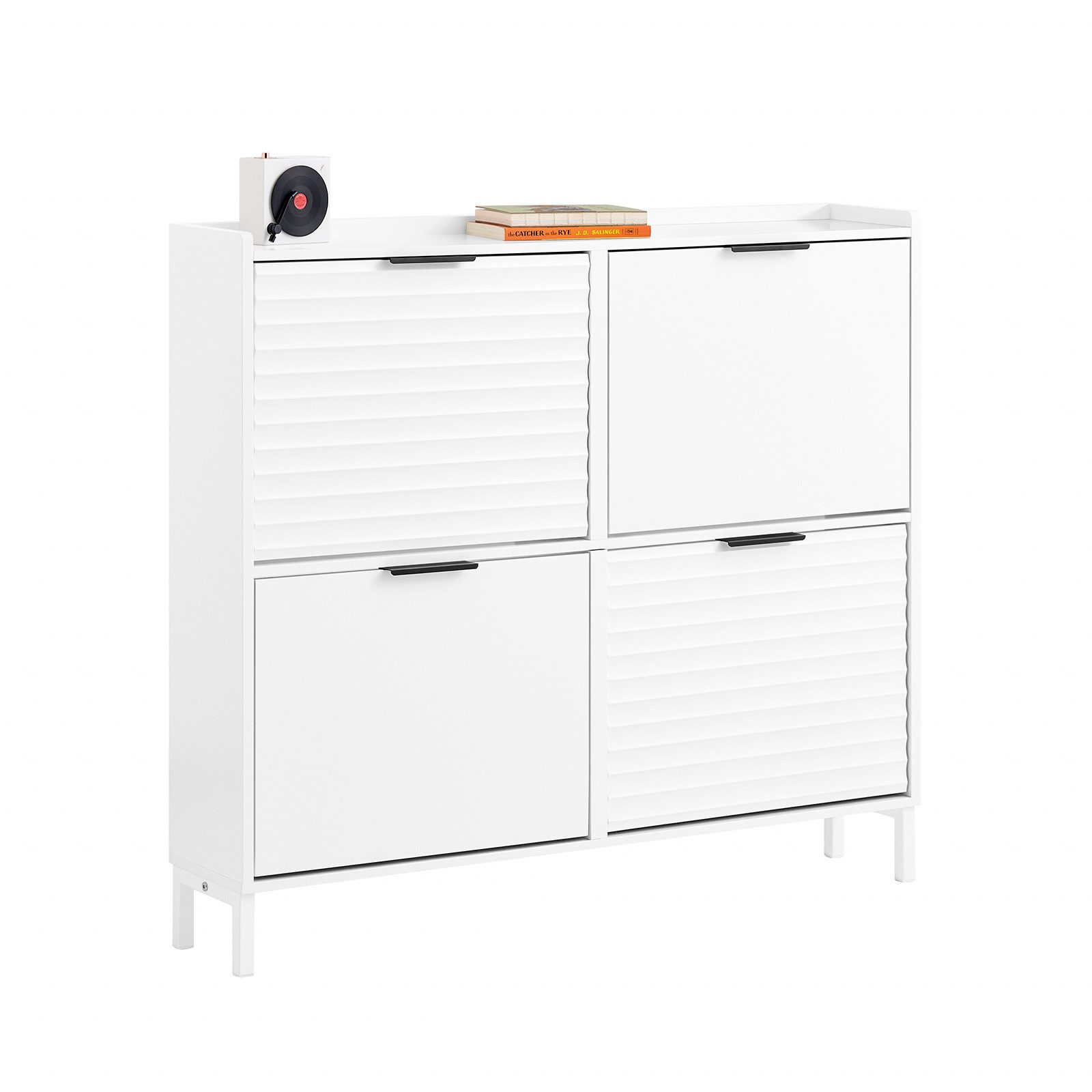 SoBuy Schuhkipper FSR197, mit 4 Klappen, Ideal für Enge Flure und kleine Wo günstig online kaufen