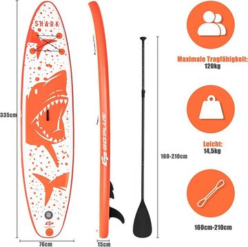 KOMFOTTEU SUP-Board Aufblasbare Paddle Board, bis 120 kg