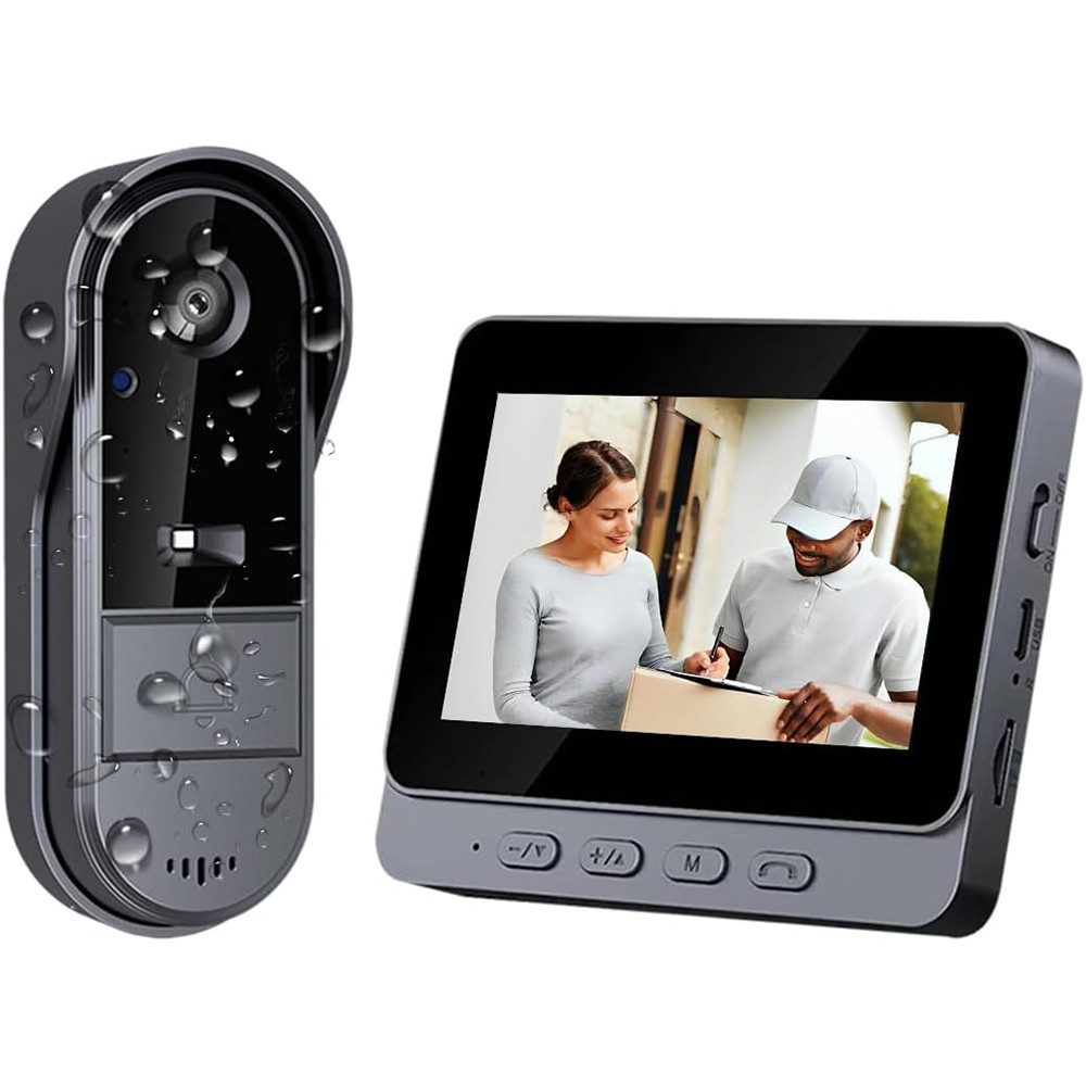 TUWENA Smart Home Türklingel Drahtlose Video Türklingel mit Kamera Outdoor IP65 Wasserdicht 1080P