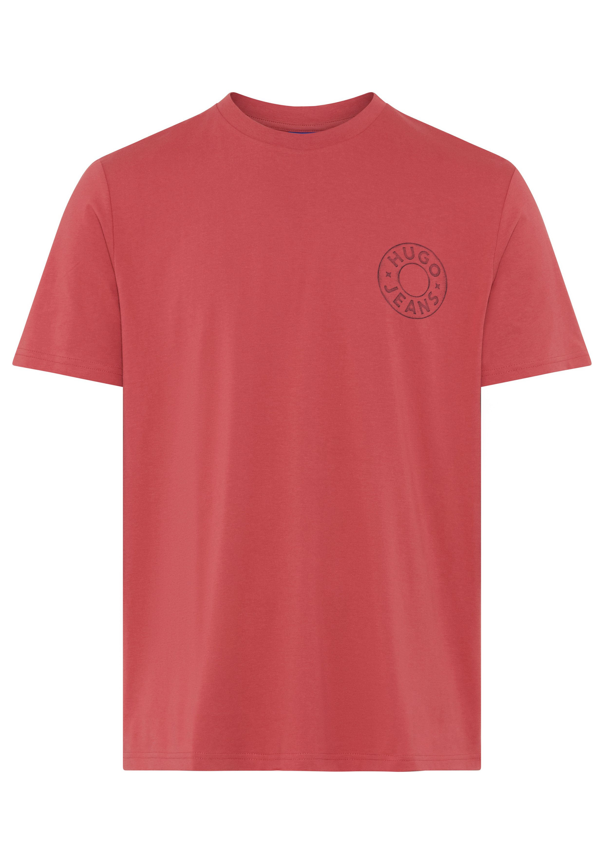HUGO T-Shirt Nemodo Rundhalsausschnitt, reine Baumwolle, Brustdruck