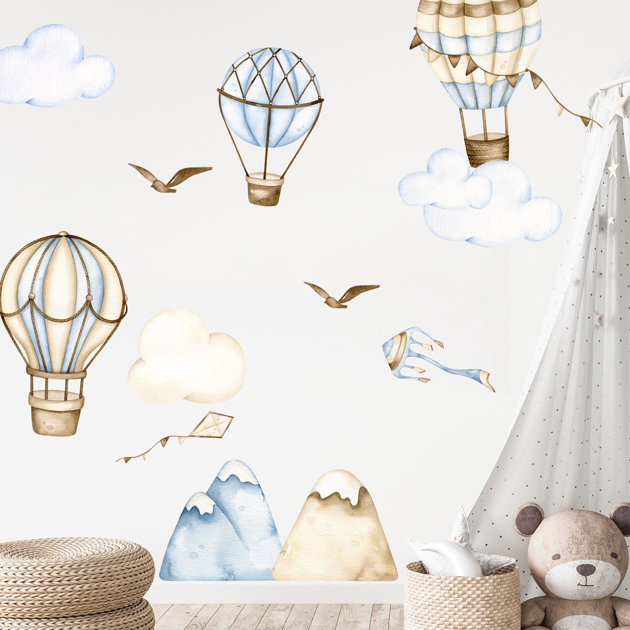 WANDKIND Wandtattoo Heißluftballon Retro V334 (Ballons), günstig online kaufen