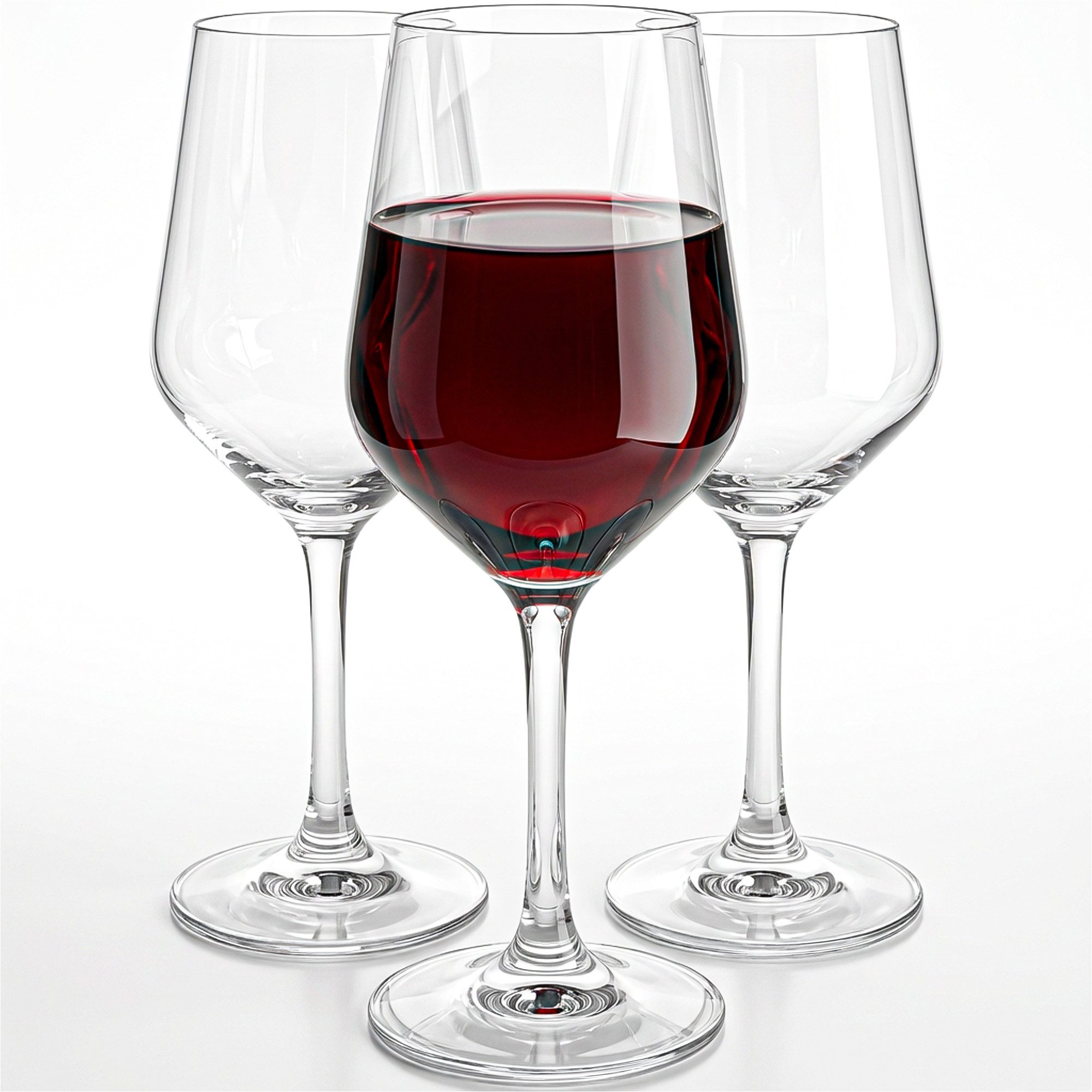 KONZEPT Weinglas 6er Set 470 ml – elegante tulpenförmige Weingläser aus Kristallglas, 6-tlg., Moderne Form, Universell für jeden Anlass
