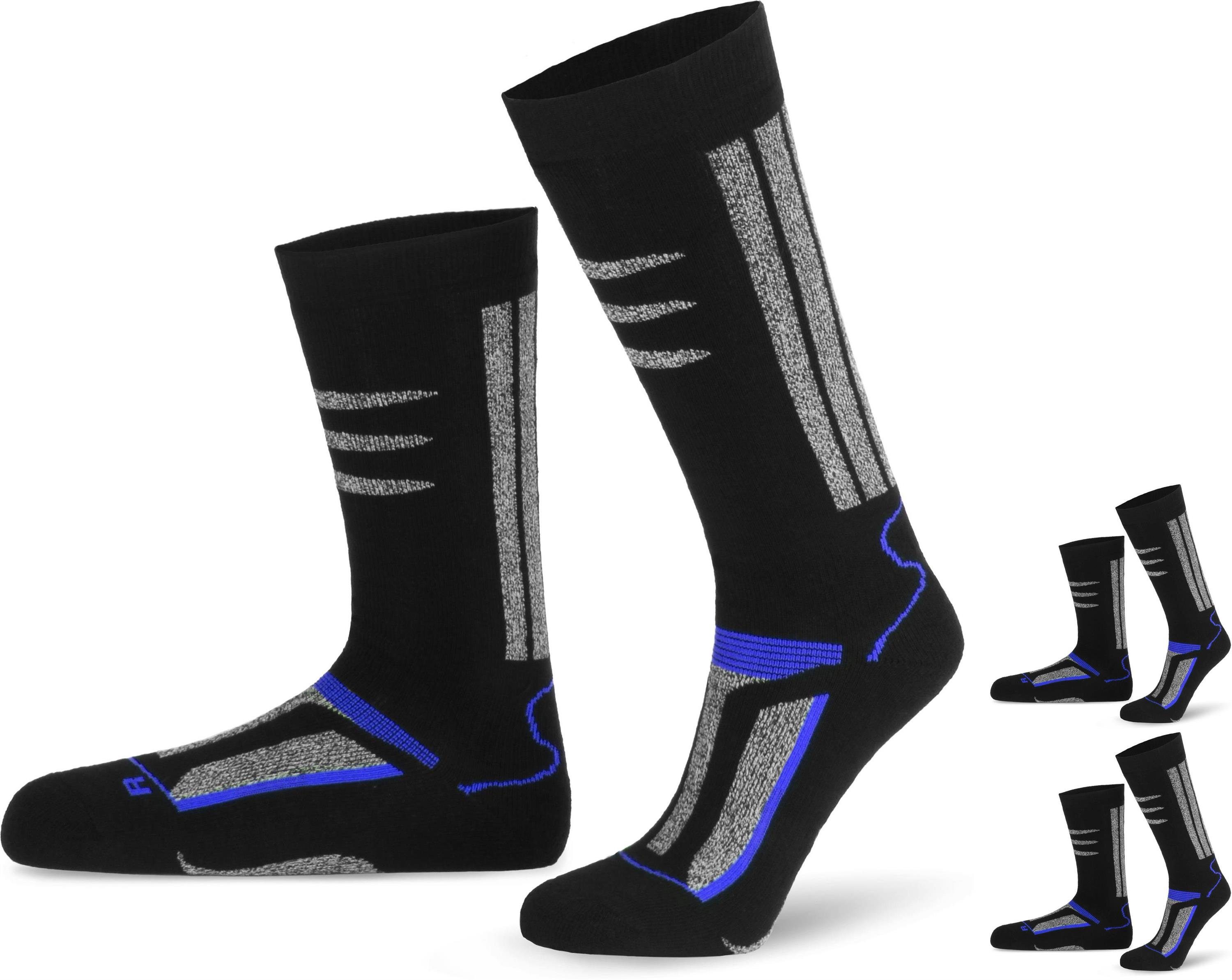 normani Basicsocken 3 Paar Thermokniestrümpfe Skisocken für Kinder (3 Paar) wärmeregulierend durch Baumwolle