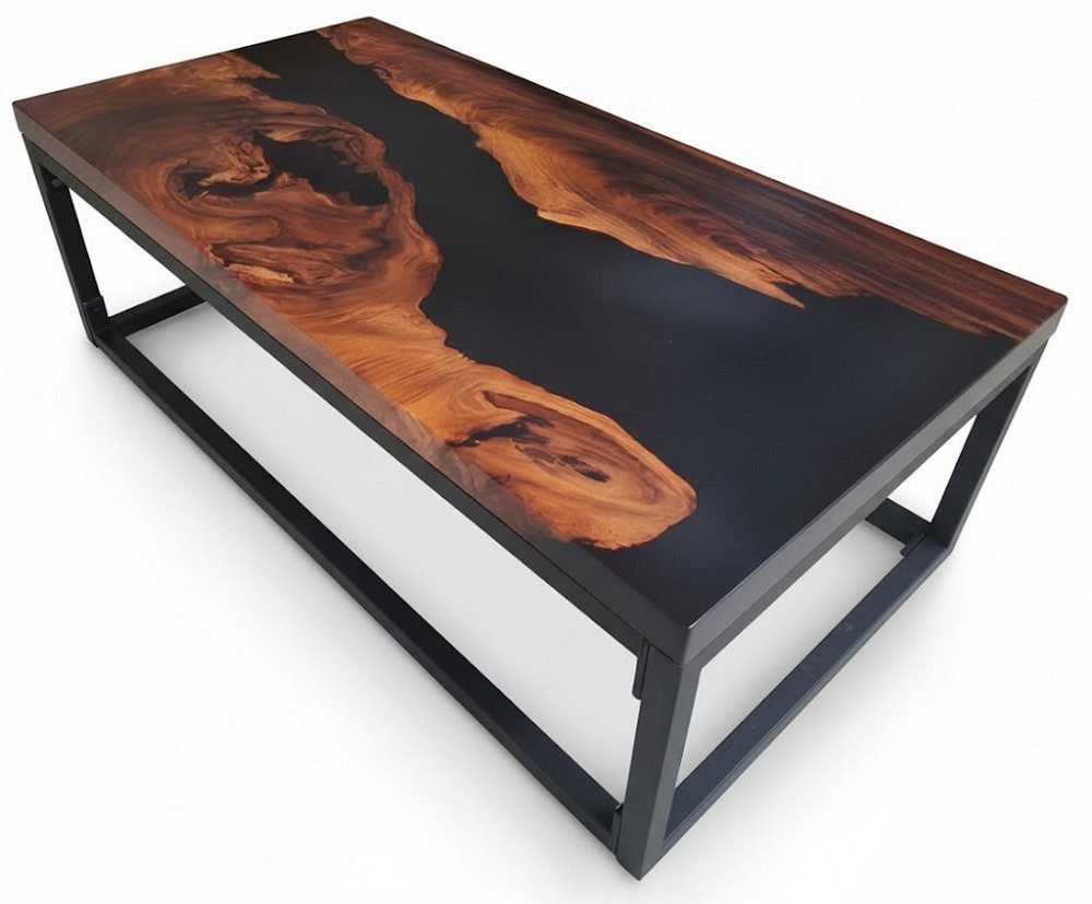 JVmoebel Couchtisch Couchtisch aus massivem Holz kombiniert mit edlem Epoxidharz Sofort (1-St., Couchtisch), Made in Europa