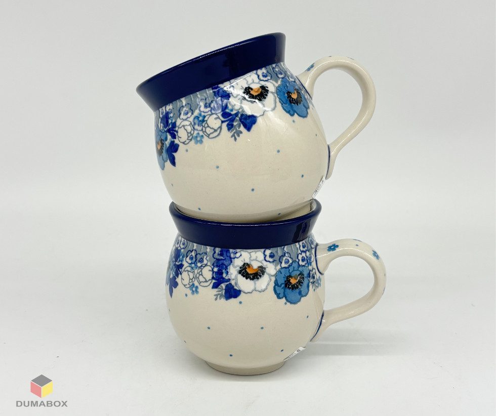 Ceramika Artystyczna Bolesławiec Becher Handgefertigte Bunzlauer Keramik Tasse, Becher 200ml – Bild 2 von 5