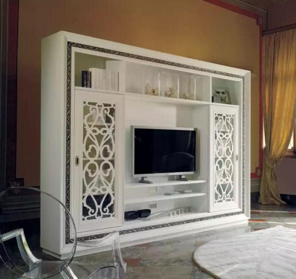 Xlmoebel TV-Wand Luxuriöse Wohnzimmermöbel aus Holz mit modernem Schrank - Wohnwand, (1-St., Wohnwand), Hergestellt in Europa