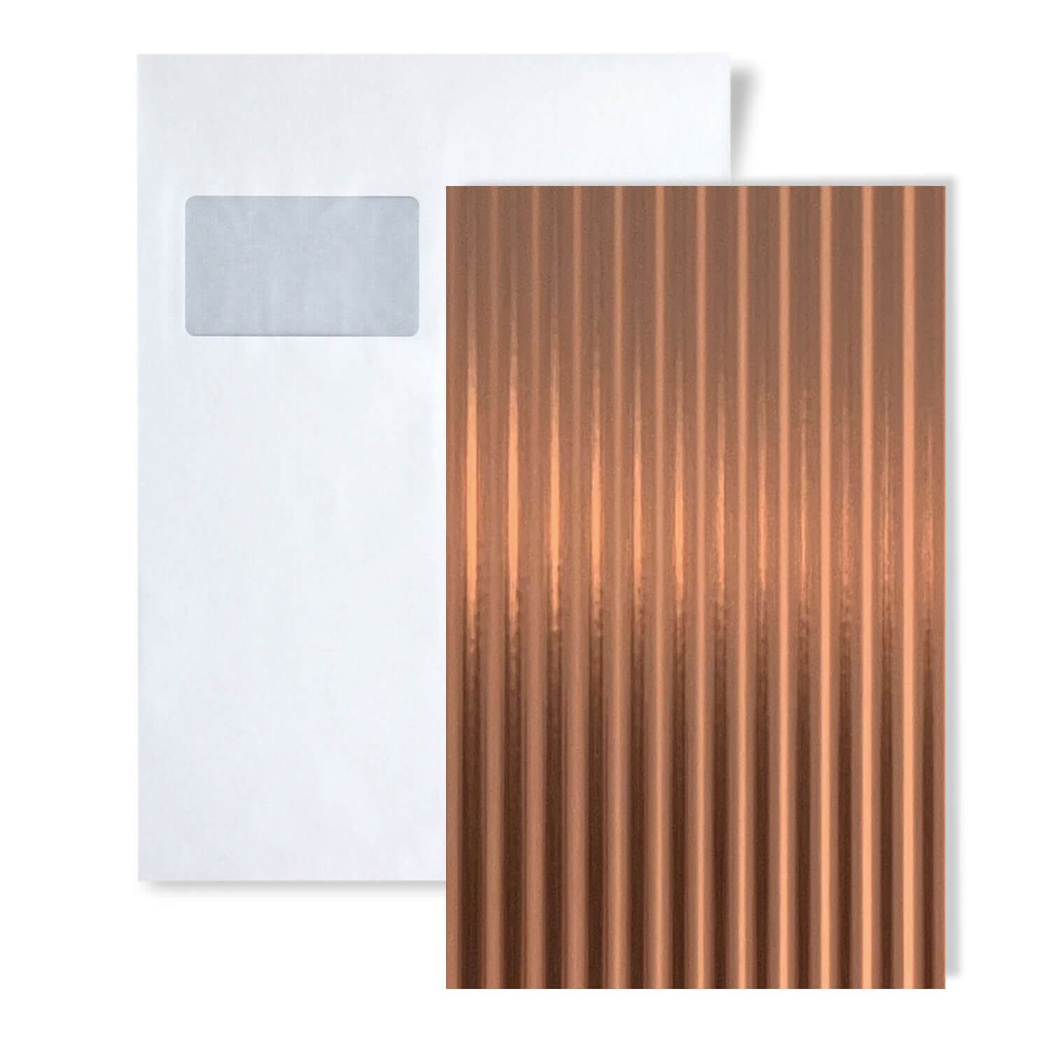 Wallface Wandpaneel 1 MUSTERSTÜCK S-29204 DIN A4 Wandpaneel MUSTER WAVE 12 Copper AR, BxL: 0.2x21 cm, 0.03 qm, (1-tlg) kupfer