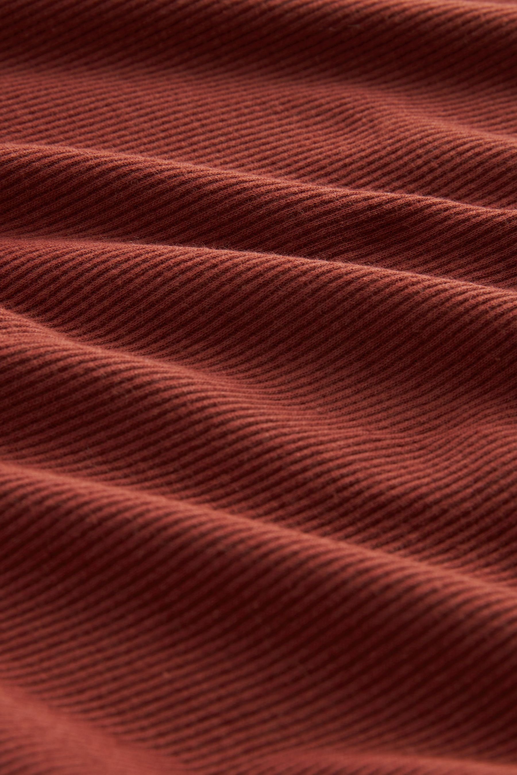 Rollkragenshirt mit Next Langärmeliges (1-tlg) Rippstrickoberteil Rollkragen Red