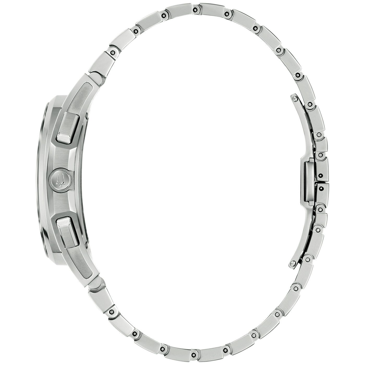 Bulova Chronograph Curv 96A338, Quarzuhr, Armbanduhr, Herrenuhr, Edelstahlarmband, analog