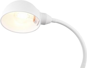 TRIO Leuchten Schreibtischlampe Perry, Ein-/Ausschalter, ohne Leuchtmittel, warmweiß - kaltweiß, Tischleuchte Büro, exkl. 1xE27 10W, flex. verstellbar, Schnurschalter