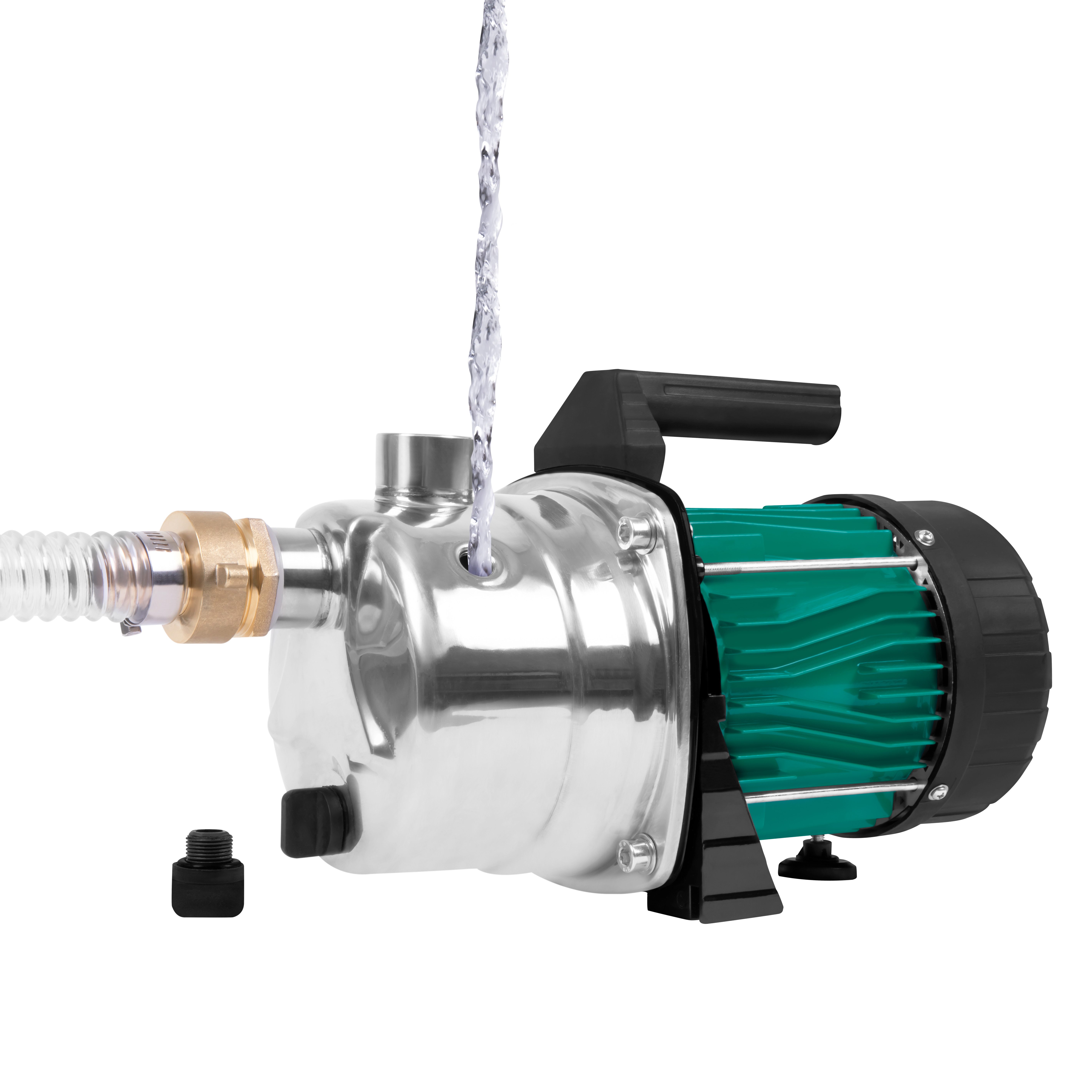 VONROC Gartenpumpe Automatische Wasserpumpe (1000W, 3500l/h, 4,4bar - Kreiselpumpe mit STST Pumpengehäuse), Zur Bewässerung des Gartens/Rasens – Bild 5 von 5
