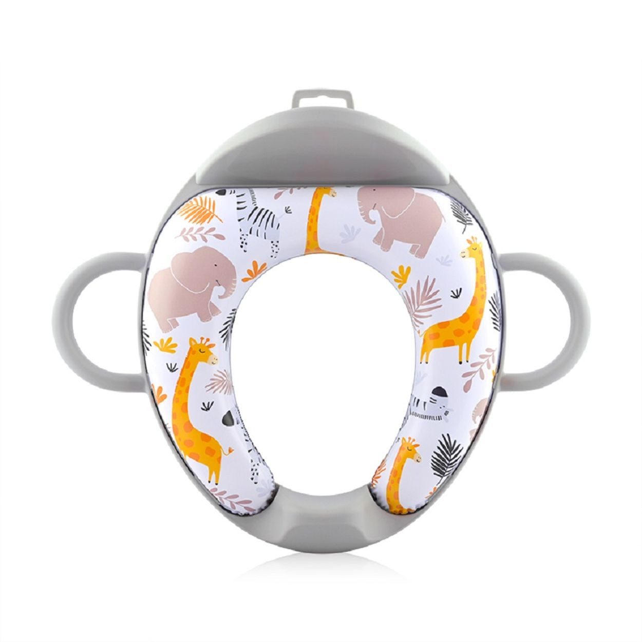 Lorelli Baby-Toilettensitz Toilettensitz mit Lehne, 11 cm, Handgriff, gepolstert, Spritzschutz, Kunststoff