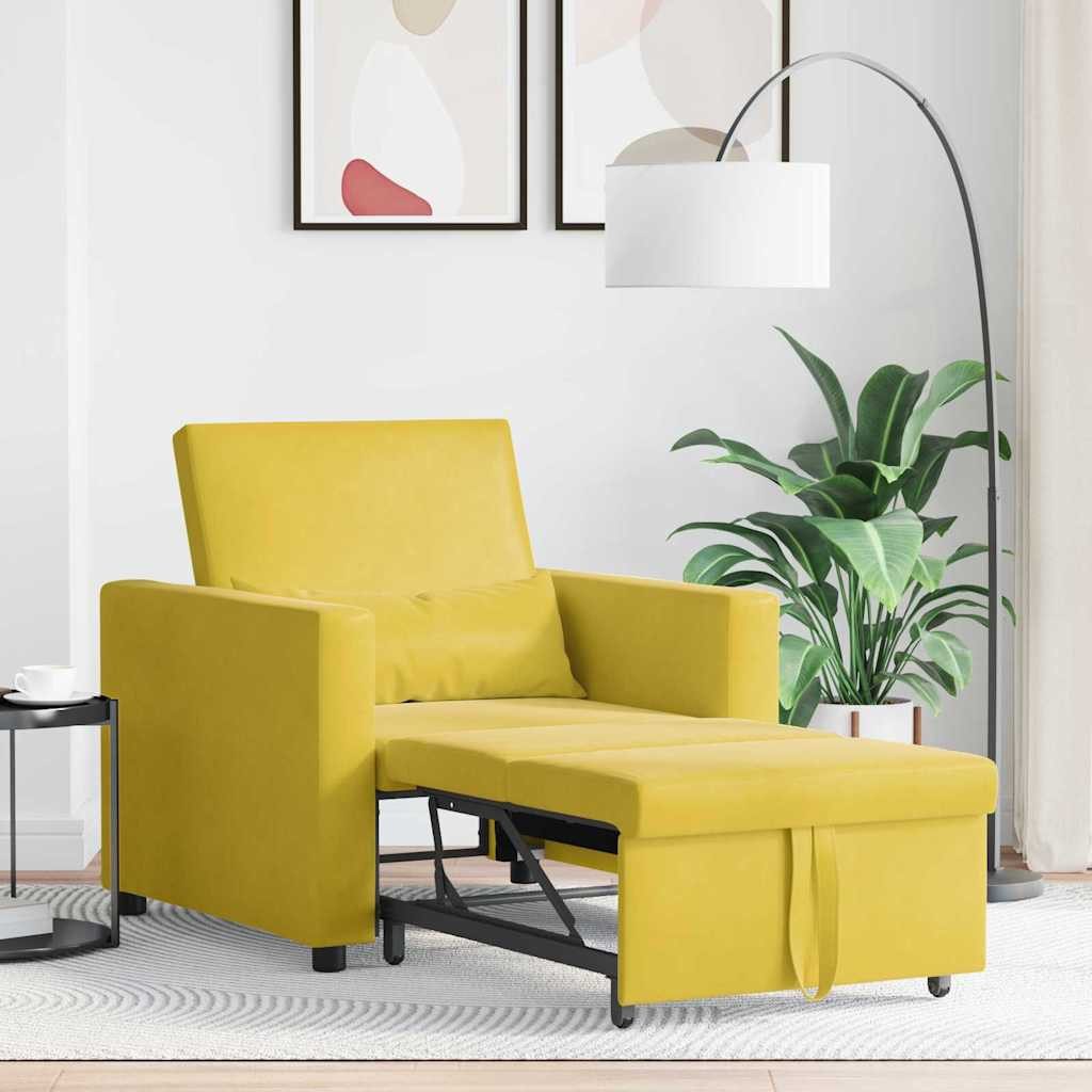 vidaXL Sessel Einzel-Schlafsofa Gelb 90 x günstig online kaufen