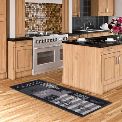 Küchenläufer Küchenläufer Teppich Trendy Coffee Anthrazit, Pergamon, Rechteckig, Höhe: 5 mm