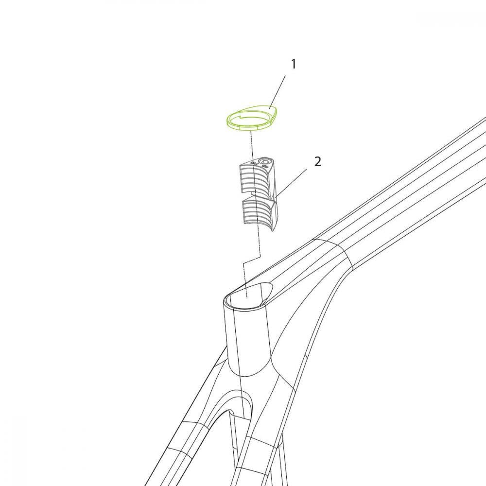Merida Sattelstütze Merida Sattelstützklemme mit Abdeckung 30,9 mm schwarz - sicherer Halt