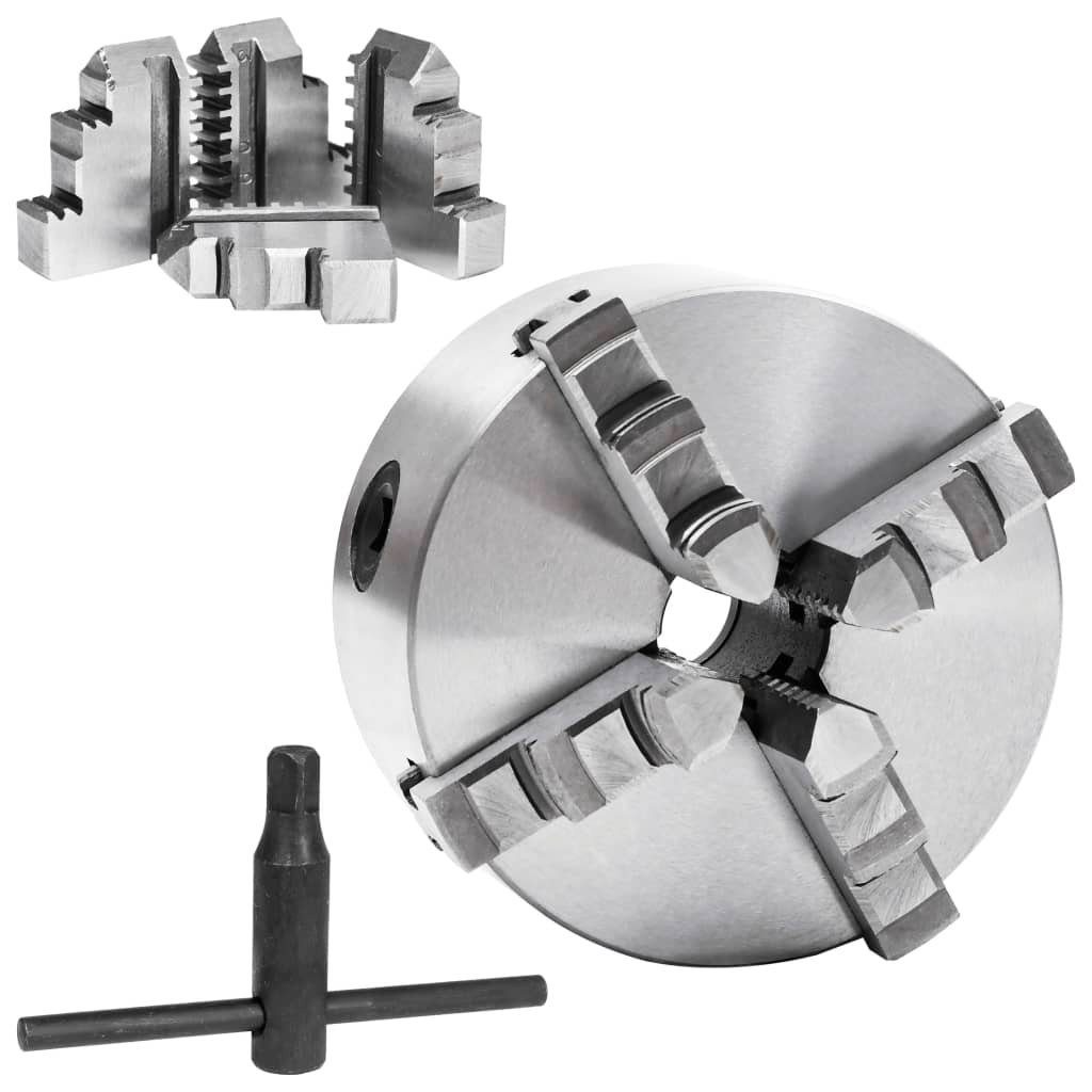Thumbnail - vidaXL Schraubzwinge 4-Backen-Drehfutter Selbstzentrierend 125 mm Stahl, (1 St)