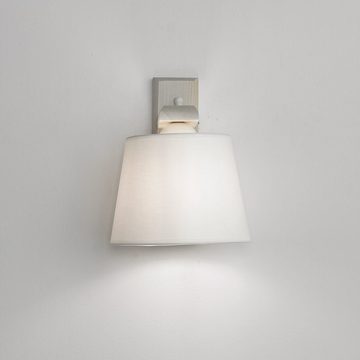 Licht-Erlebnisse Wandleuchte BEVERELY, ohne Leuchtmittel, Wandleuchte Stoffschirm Holz hell Schlafzimmer gemütliche Lampe