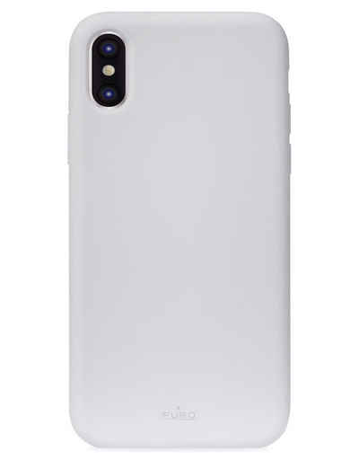 Puro Handyhülle »Puro ICON Cover Silikon Schutz-Hülle Case Tasche Schale für Apple iPhone XS MAX« IPHONE XS MAX 16,40 cm (6,46 Zoll), Farbe: Hellblau, Stoß- und Kratzfest