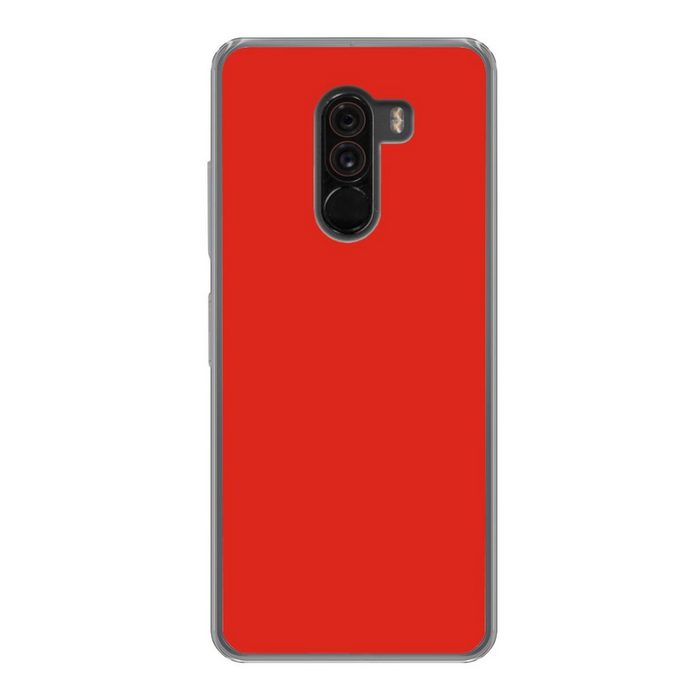 MuchoWow Handyhülle Rot - Muster - Design Phone Case Handyhülle Xiaomi Pocophone F1 Silikon Schutzhülle