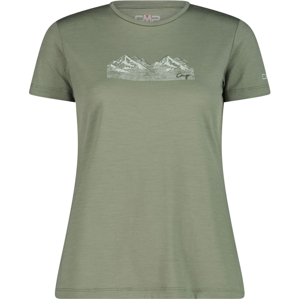 CMP Kurzarmshirt Woman T-shirt Hochfunktionelles T-Shirt aus Merinowolle und Kunstfasern, ideal für
