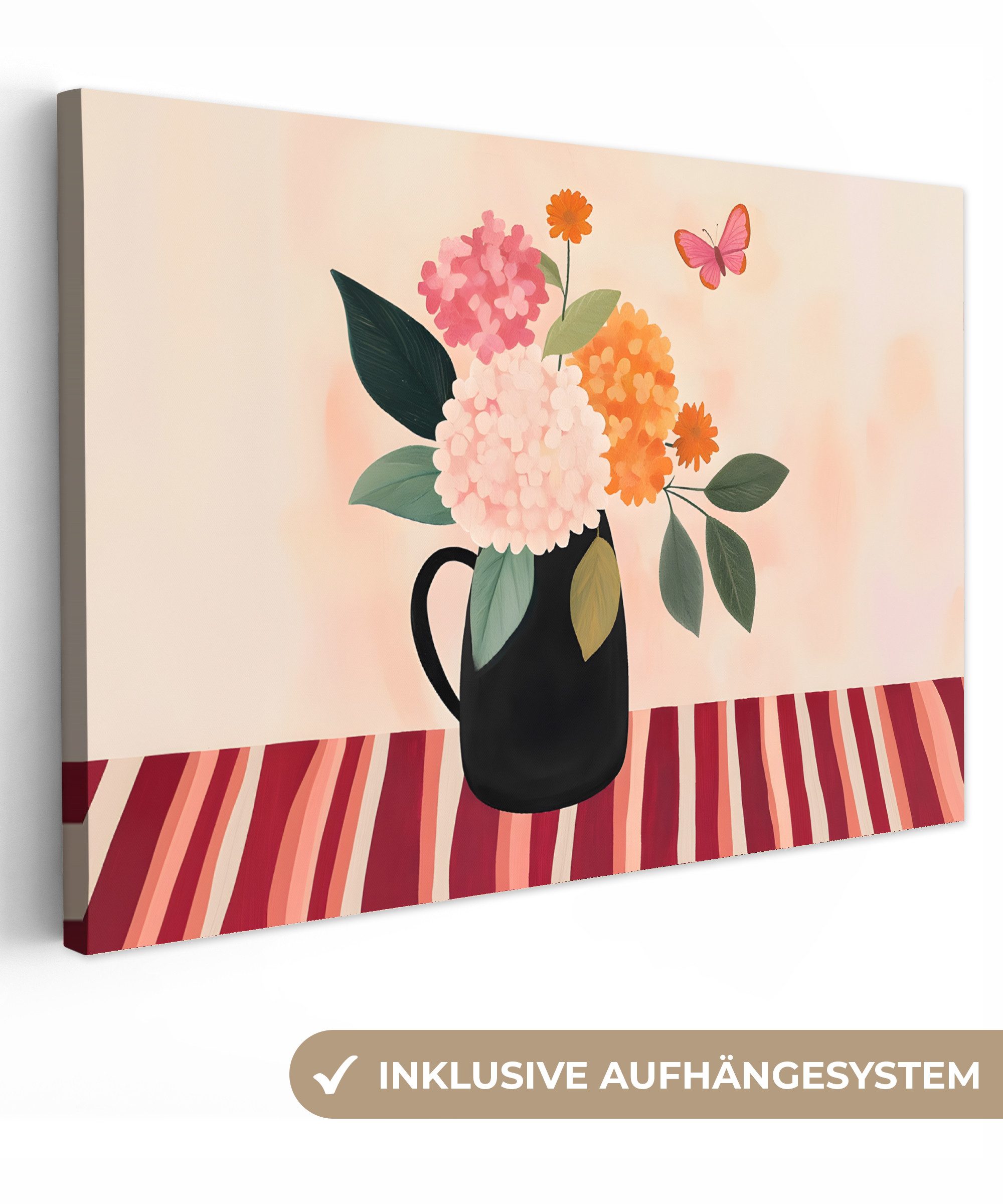 OneMillionCanvasses® Leinwandbild Vase - Blumen - günstig online kaufen