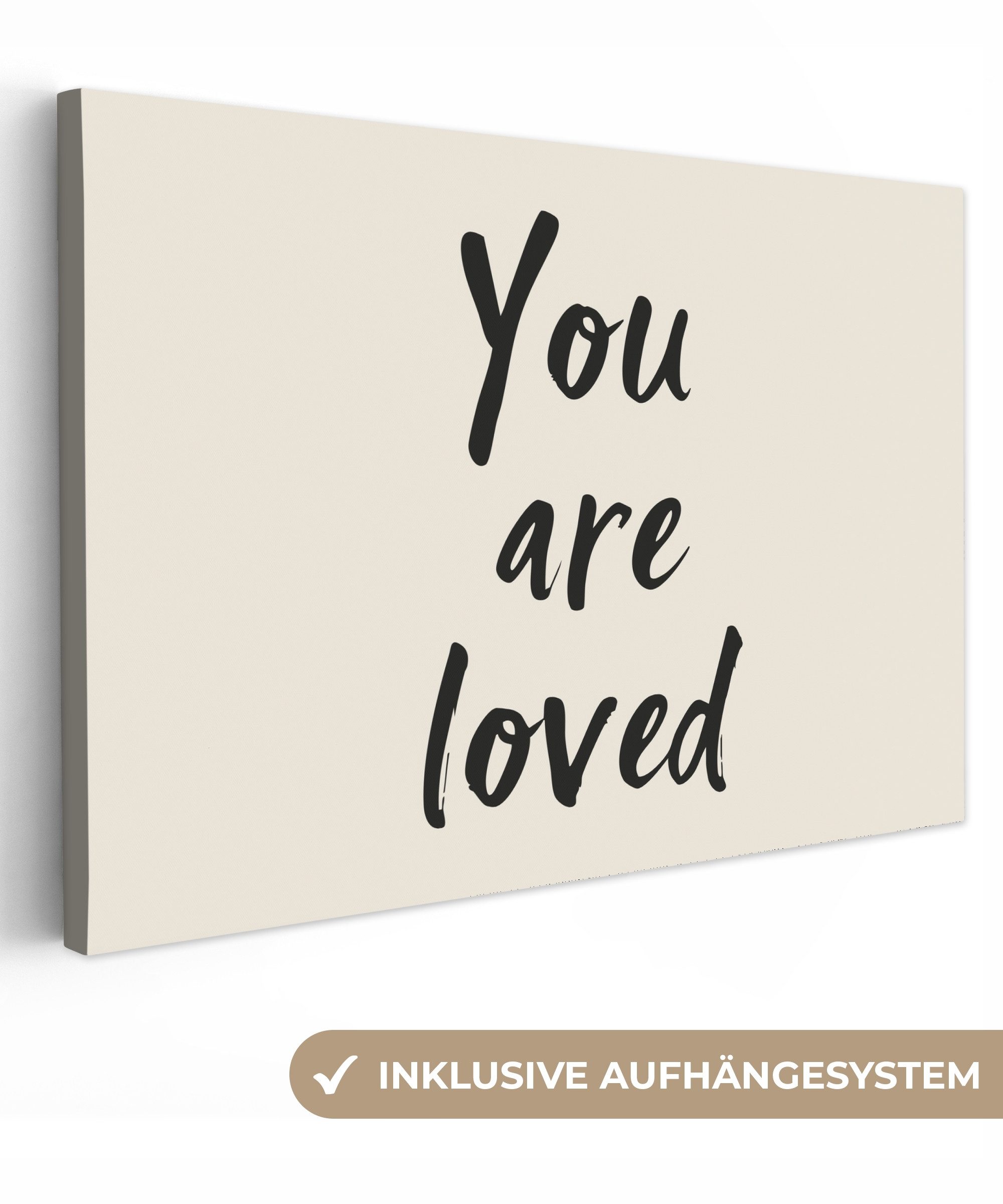 OneMillionCanvasses® Leinwandbild Minimalistisch - Beige - günstig online kaufen