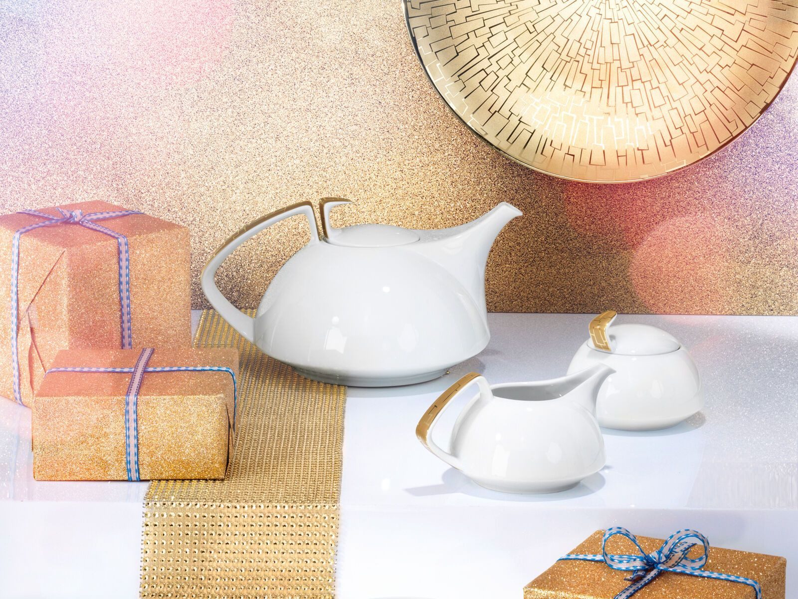 Rosenthal Kaffeeservice TAC Gropius Skin Gold Gedeck 3tlg. Kombi, Porzellan