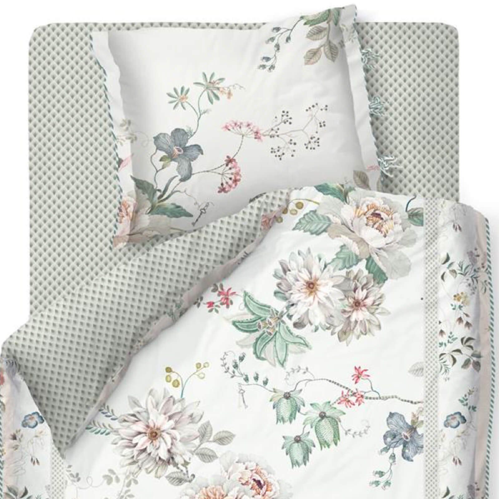 PiP Studio Bettwäsche Tokyo Bouquet Weiß, Perkal, 2 teilig, Lilien, Dahlien günstig online kaufen
