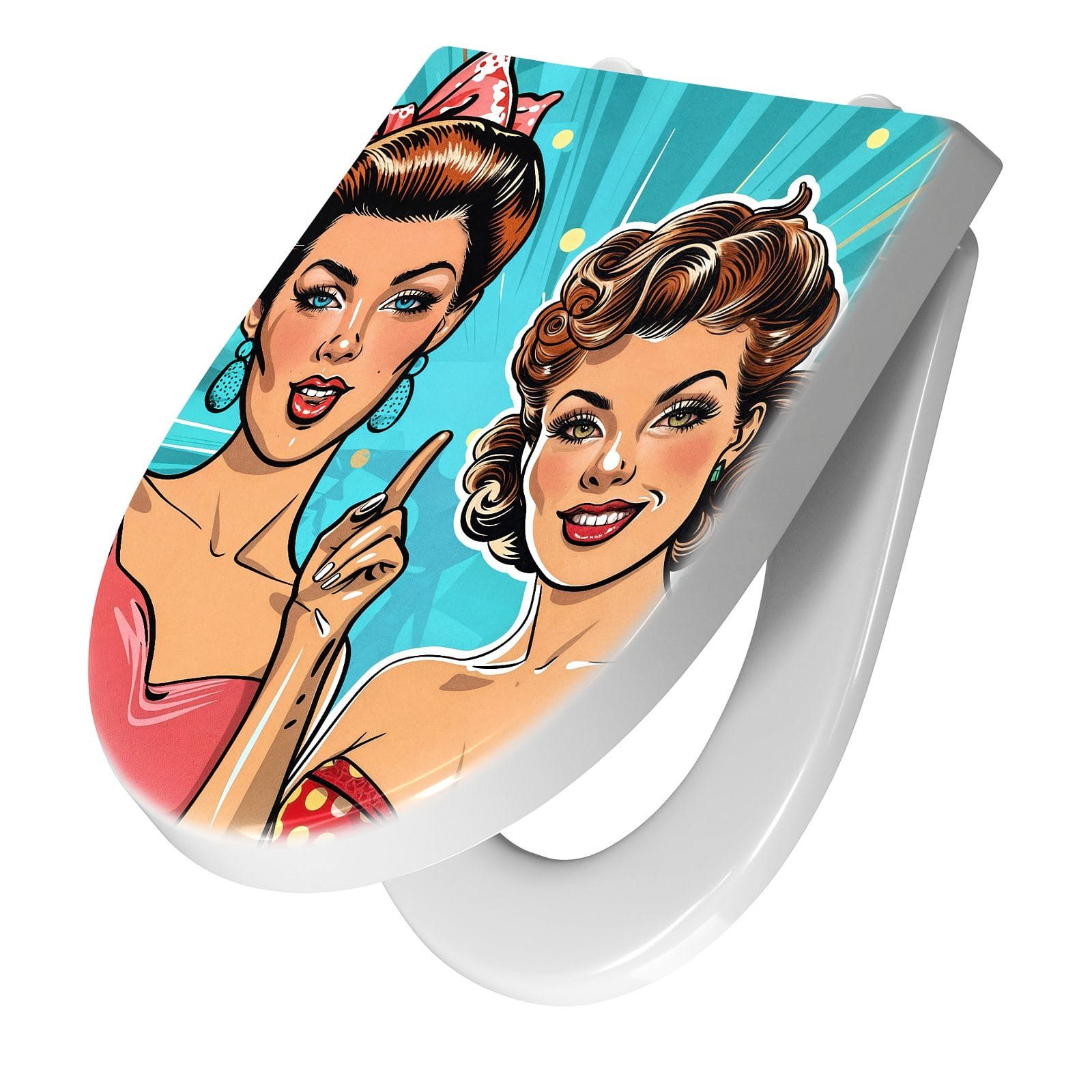 Primedeco WC-Sitz mit Absenkautomatik Motiv Retro günstig online kaufen