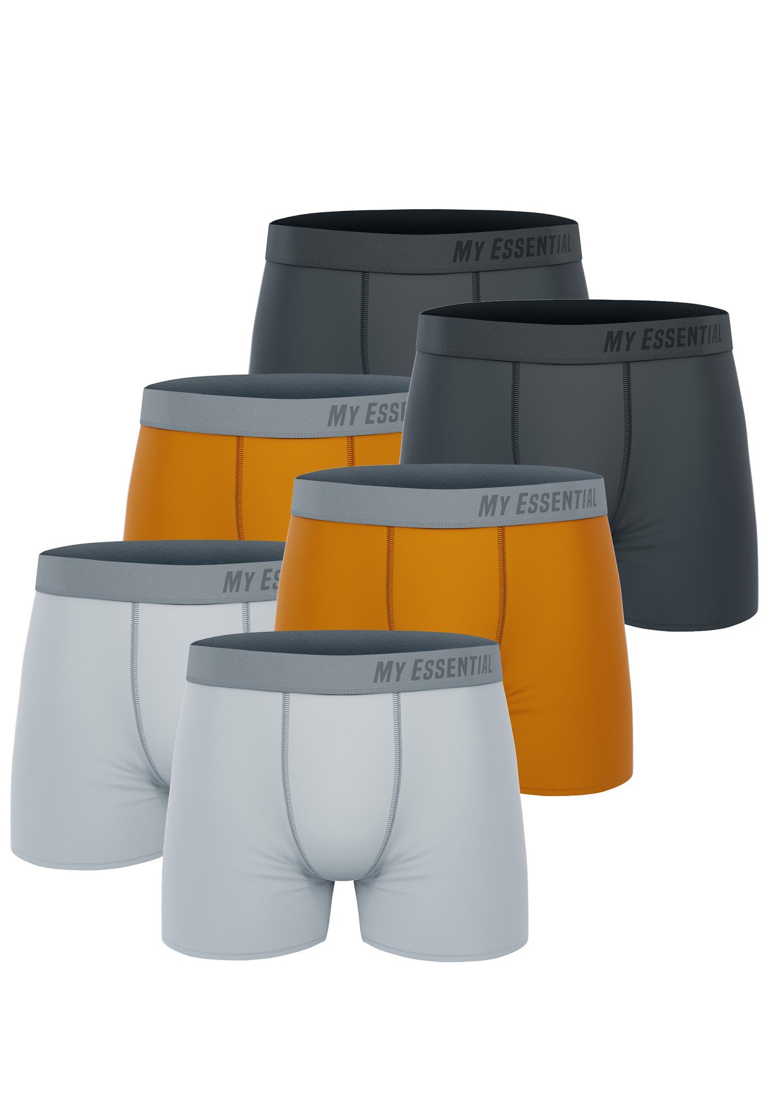 Cotton Boxers 6 6-St., Bio orange Essential My 6er-Pack) Boxershorts Pack Essential My (Spar-Pack, Clothing