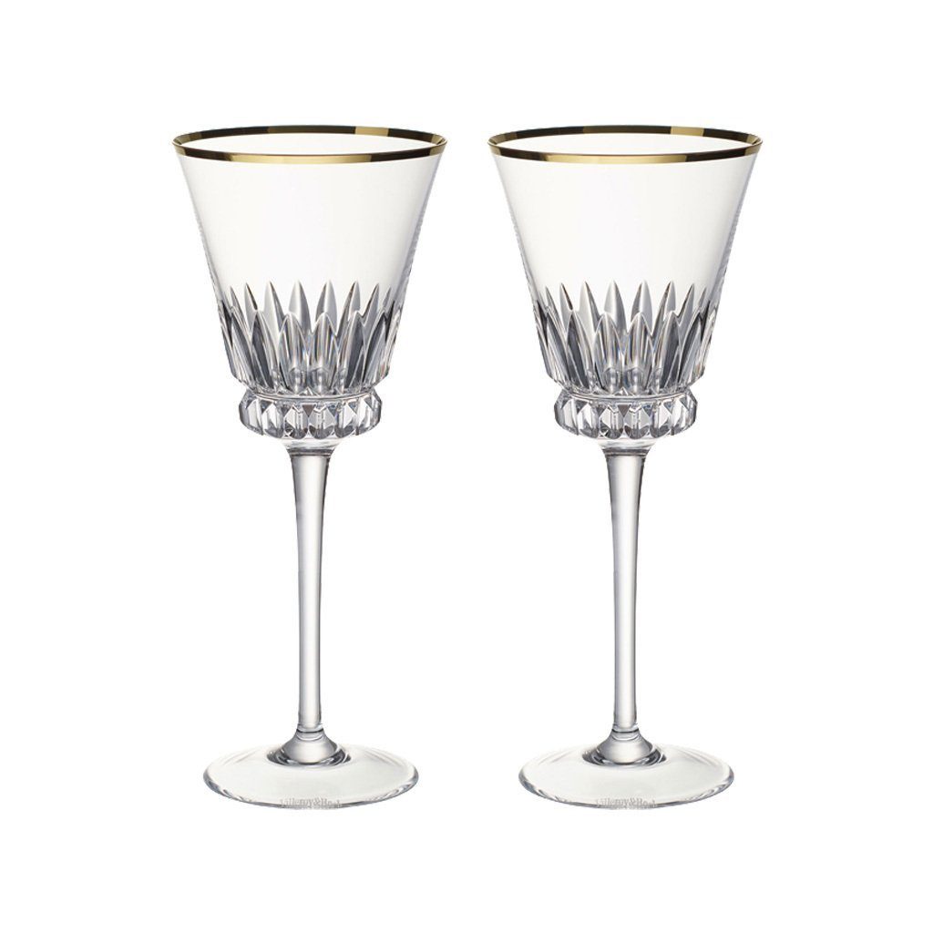 Villeroy & Boch Weißweinglas Grand Royal Gold Weißweingläser 125 ml 2er Set, 2-tlg., Glas