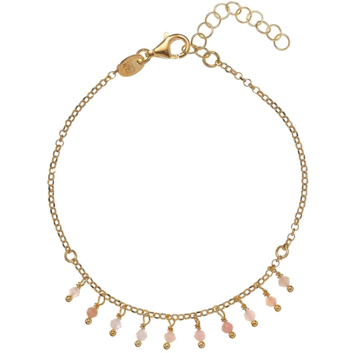 Alisia Silberarmband AL0906.01.046, Damenarmband Pietra Silber Vergoldet mit Rosa Opalen